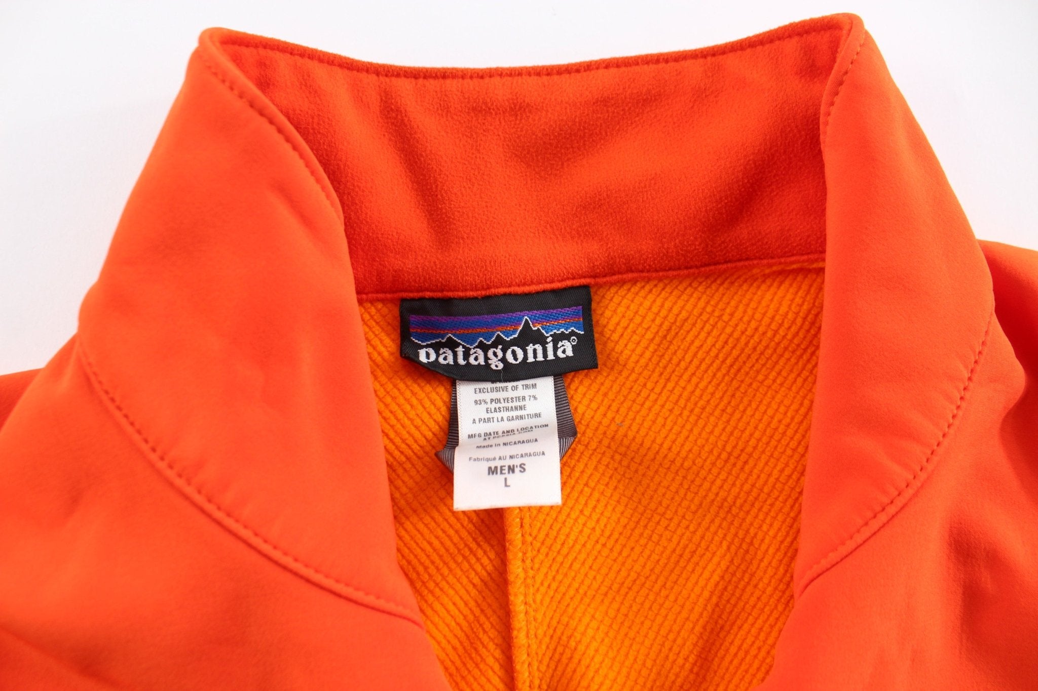 Patagonia Embroidered Logo Orange Zip Up Jacket