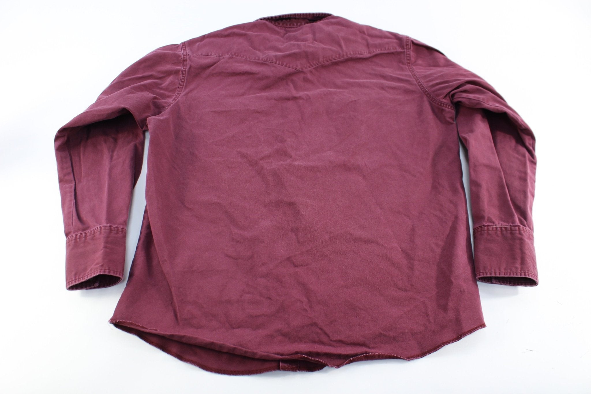 Wrangler Burgundy Pearl Snap Button Down