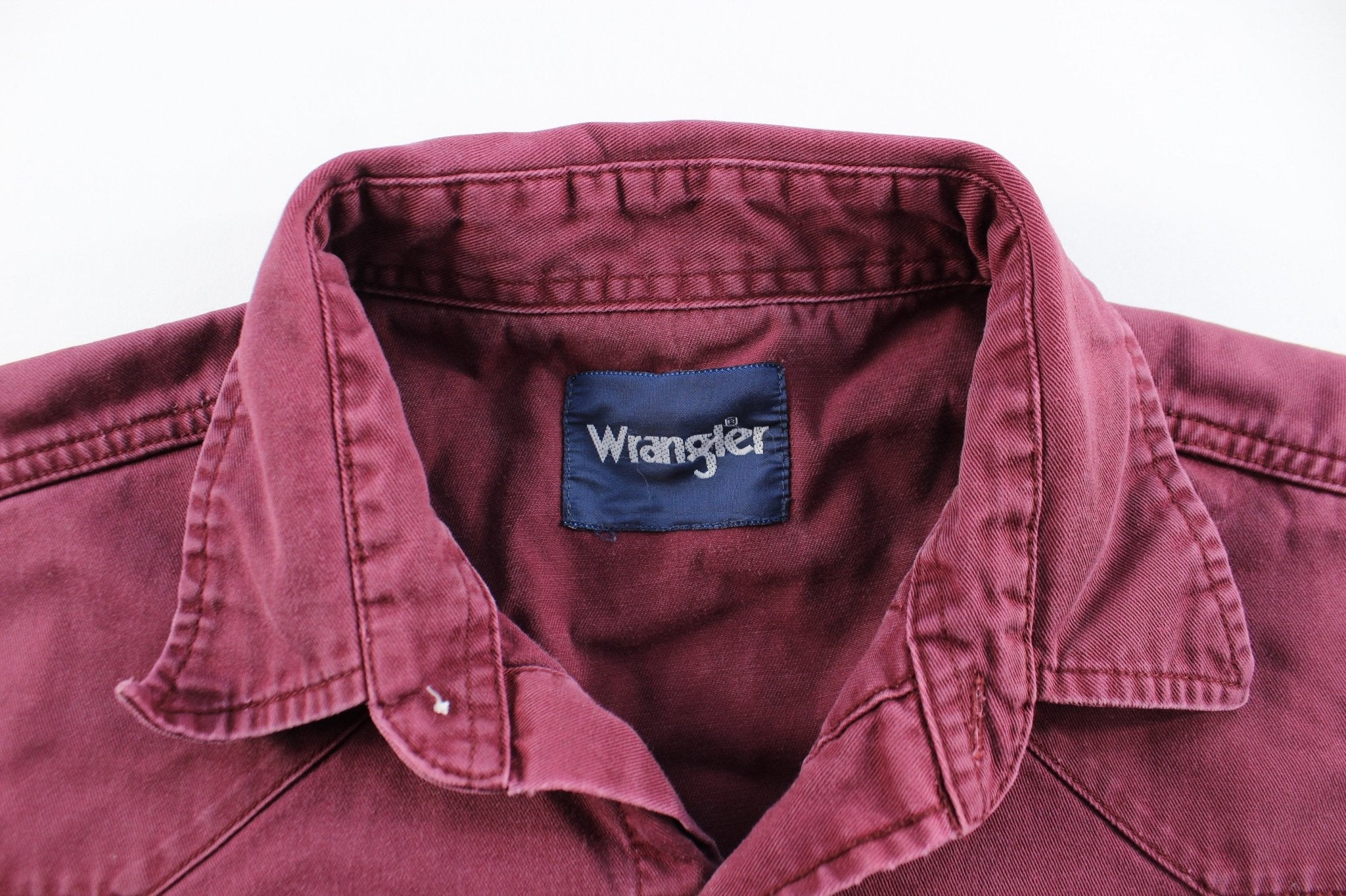 Wrangler Burgundy Pearl Snap Button Down