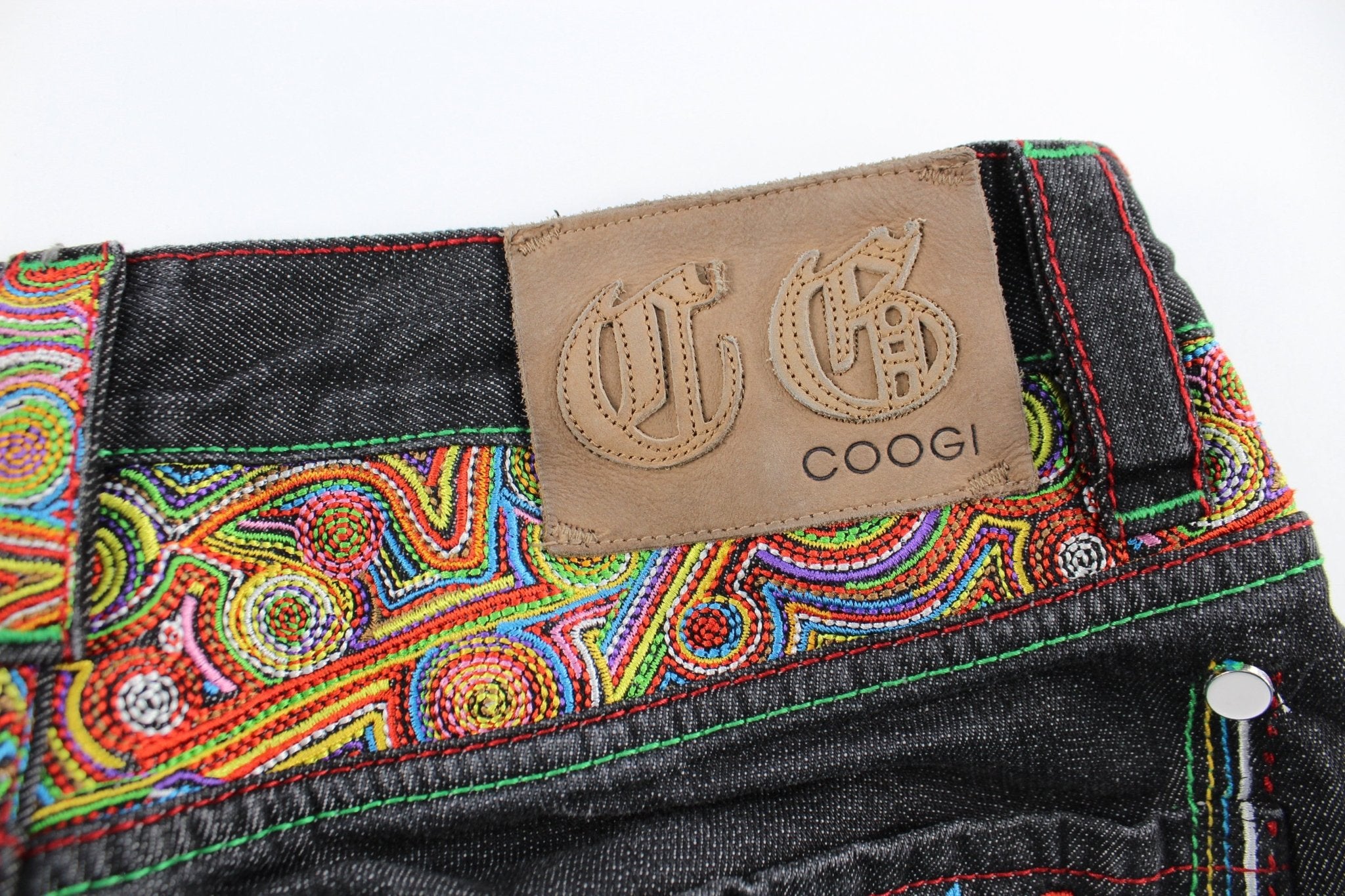 Y2K Coogi Embroidered Black Denim Jeans