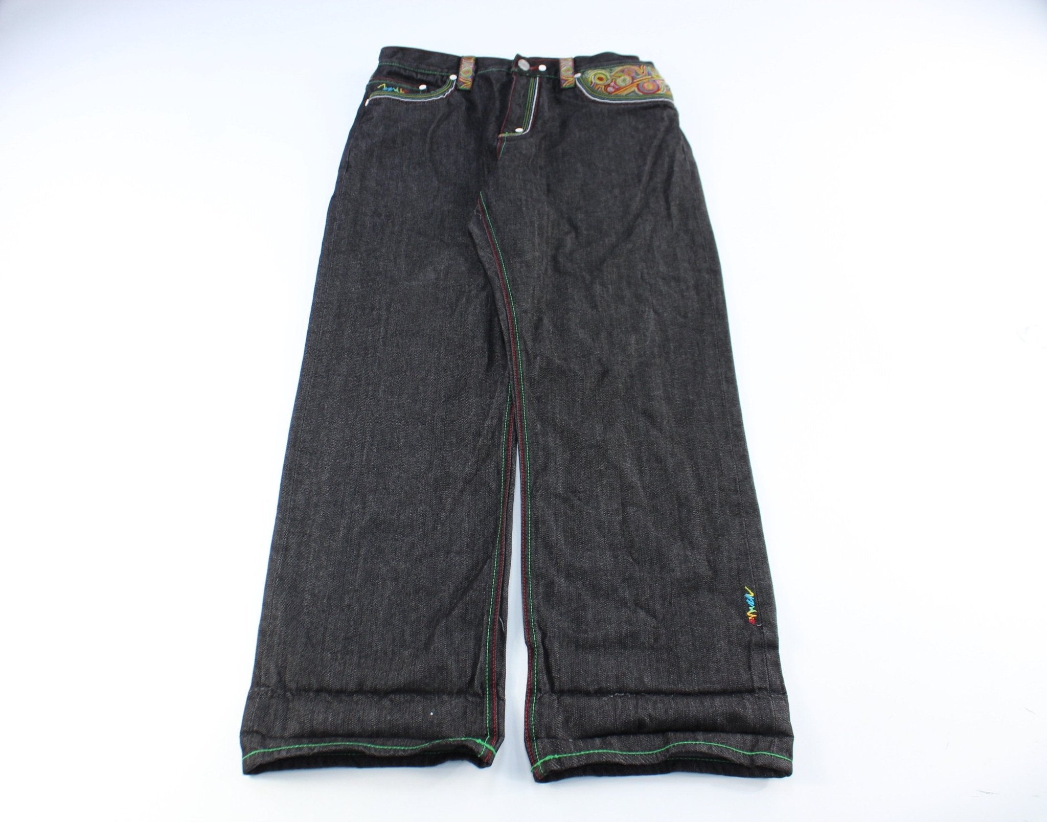 Y2K Coogi Embroidered Black Denim Jeans