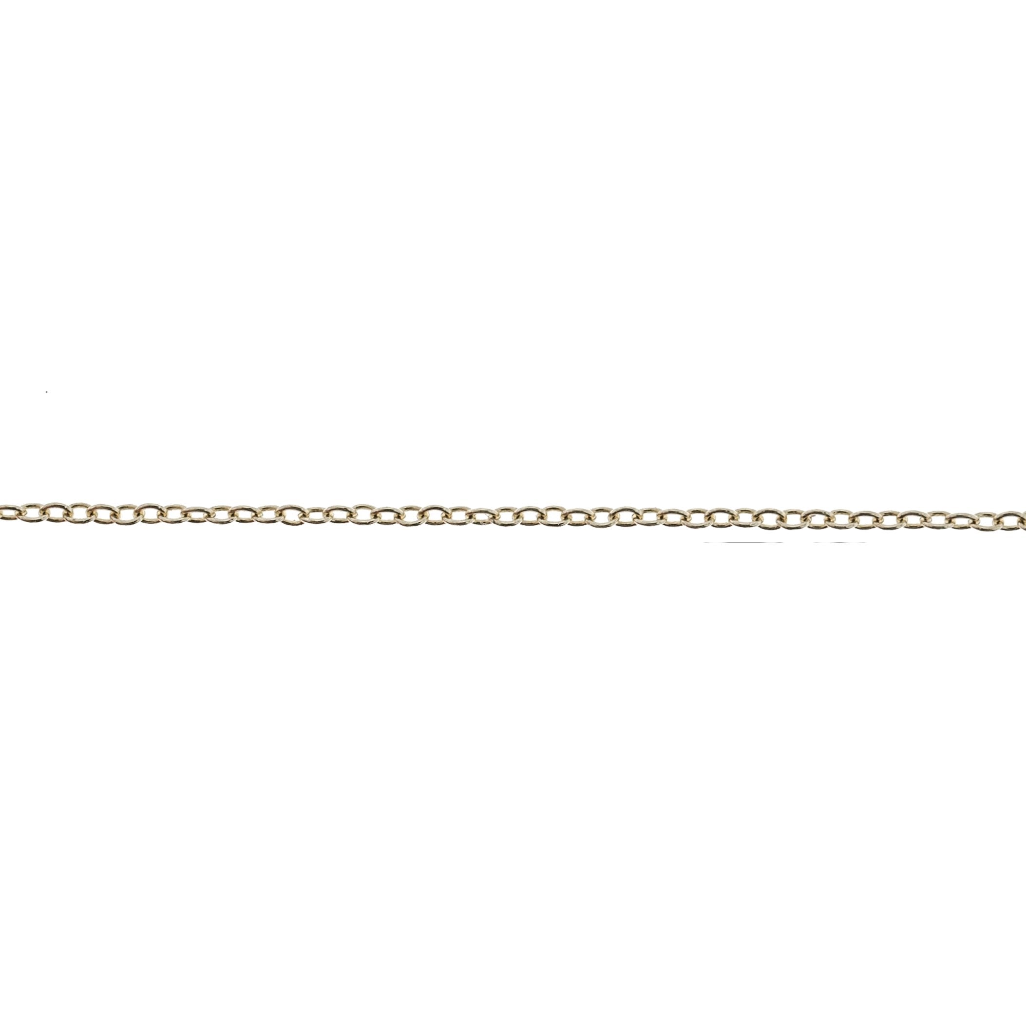 14K Green 1.1MM Cable Chain