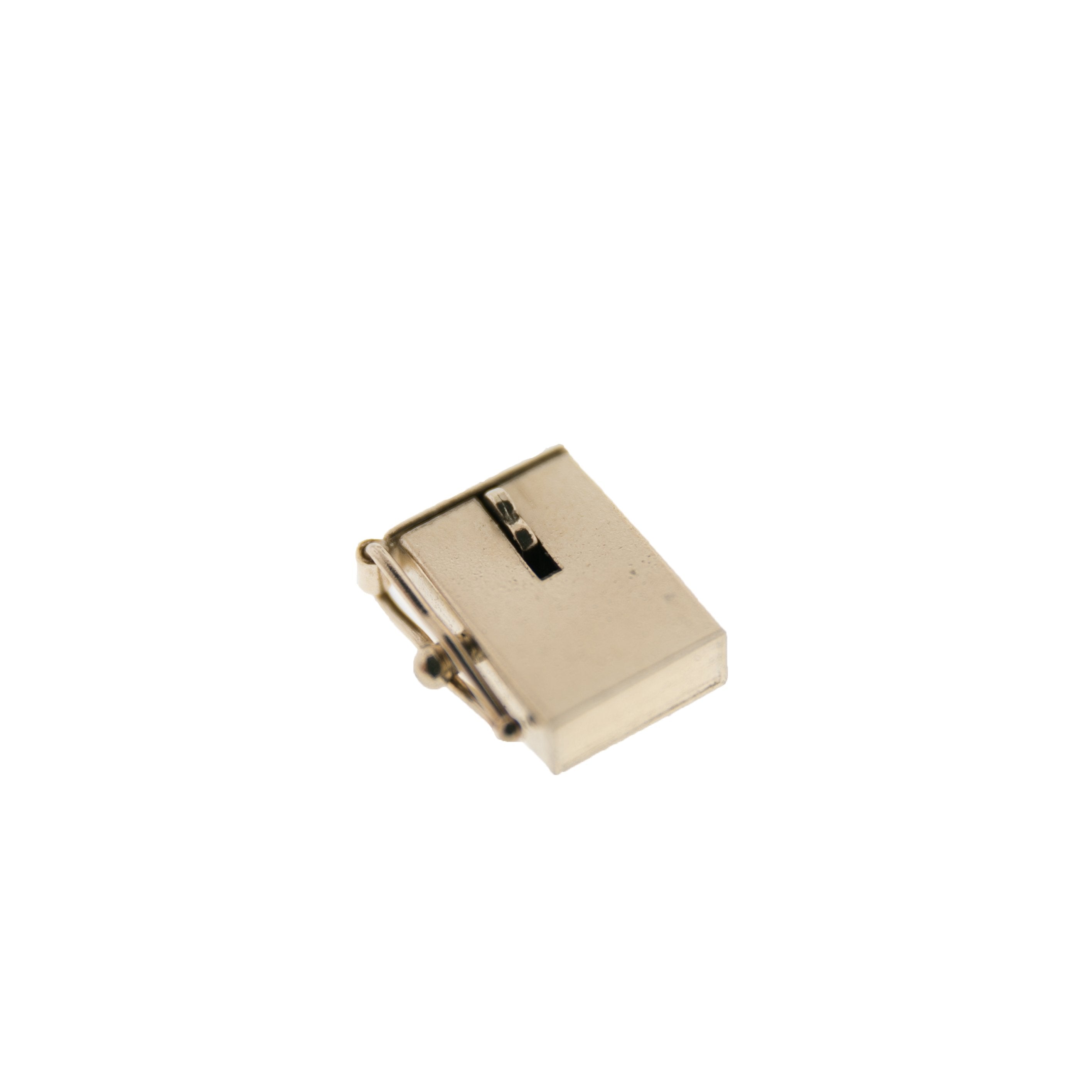 14K White 7MM Closed Box Lock