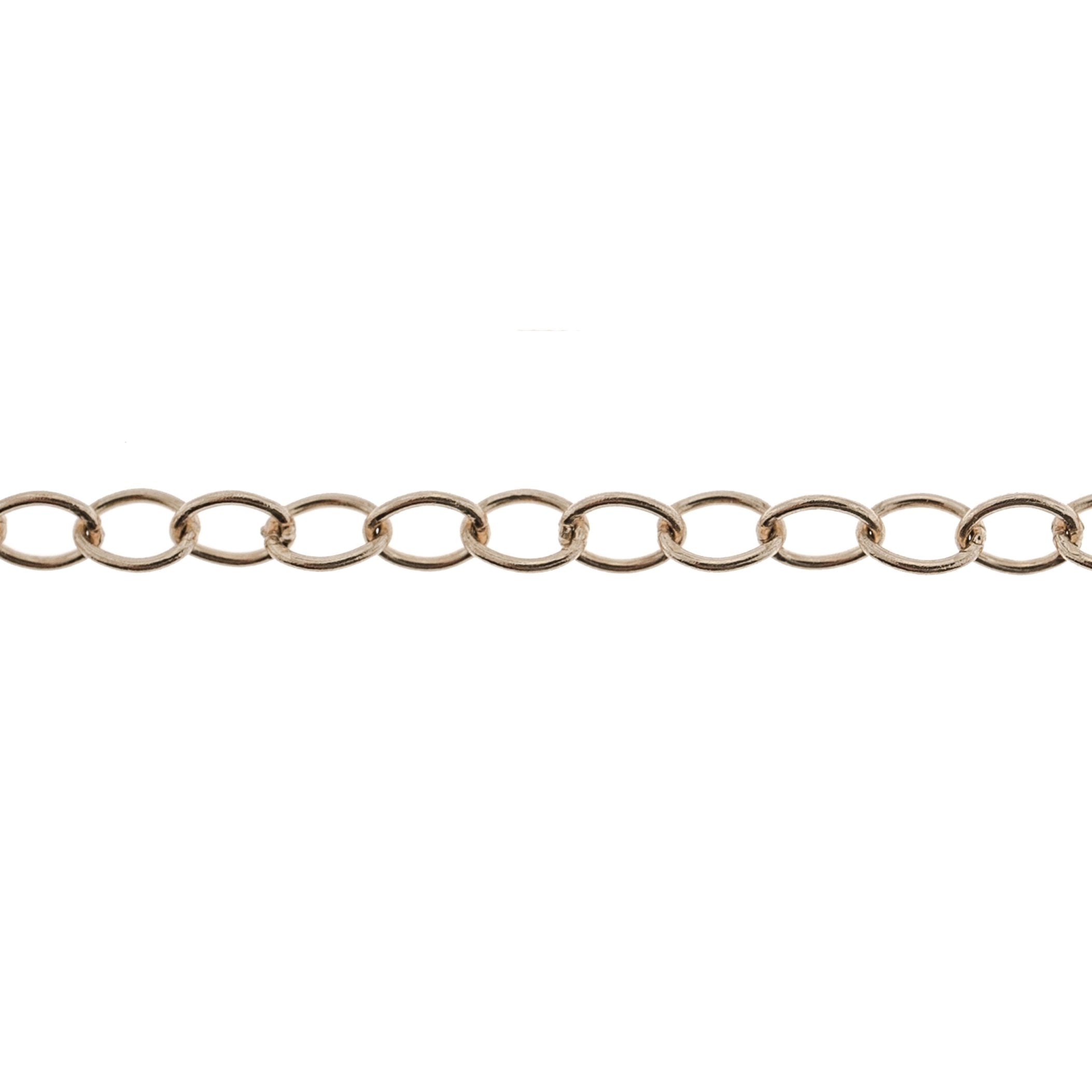 14K Yellow 3.2MM Open Cable Chain