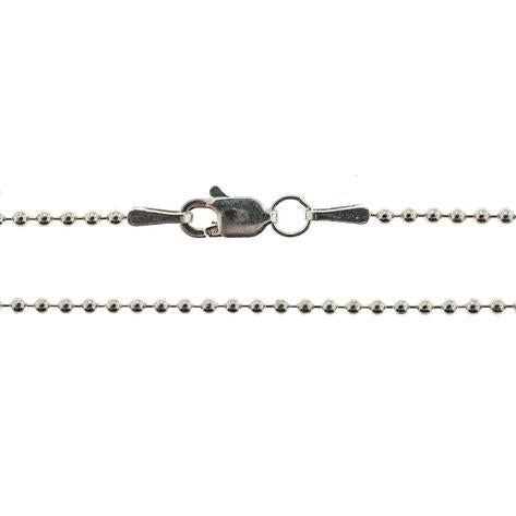 Sterling Silver Finished 1.5MM Ball Chain