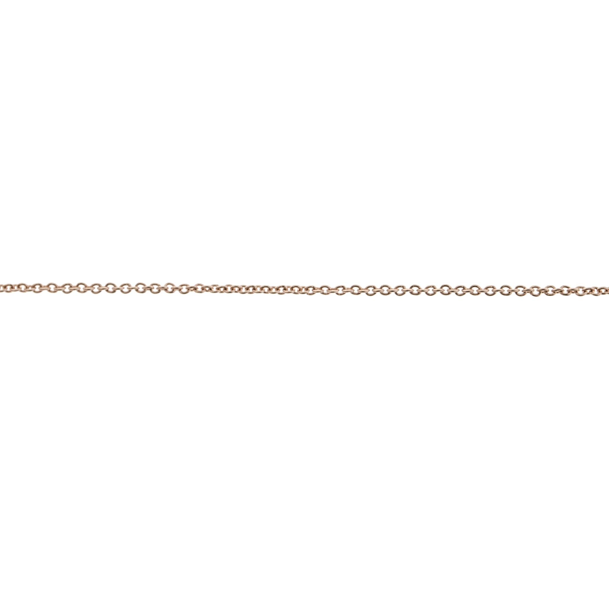 18K Pink 0.7MM Round Cable Chain