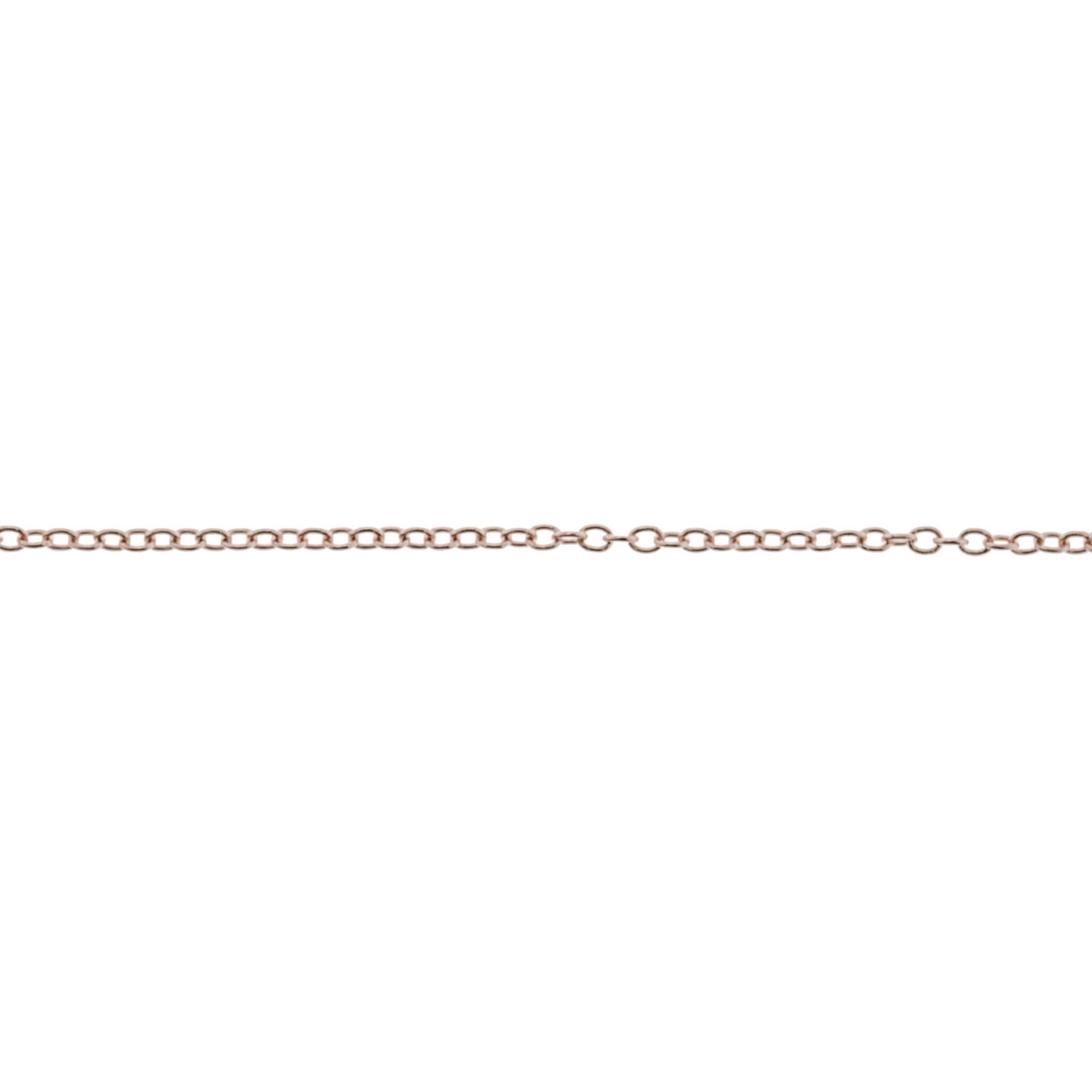 18K Pink 1.1MM Cable Chain