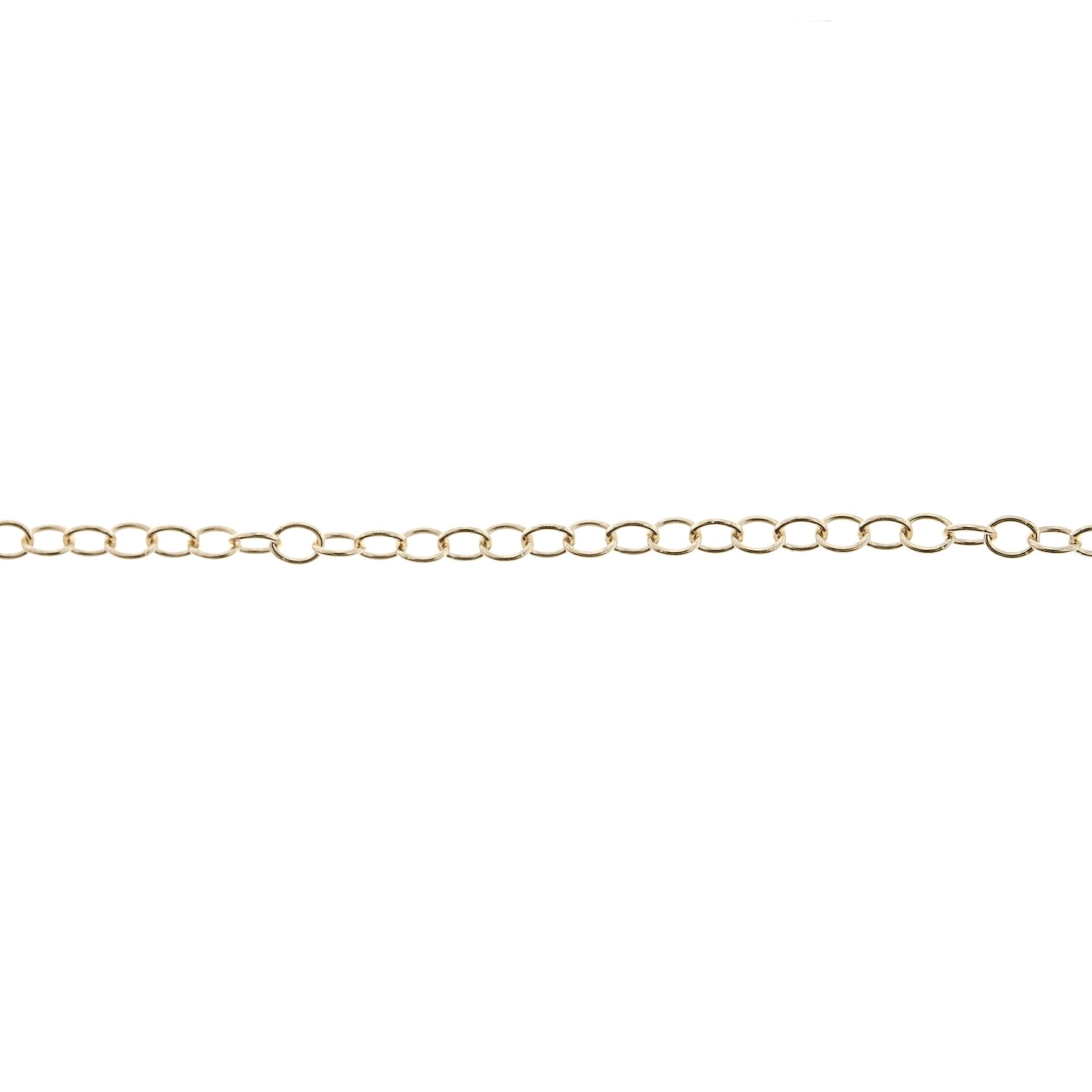 18K Yellow 1.6MM Open Cable Chain