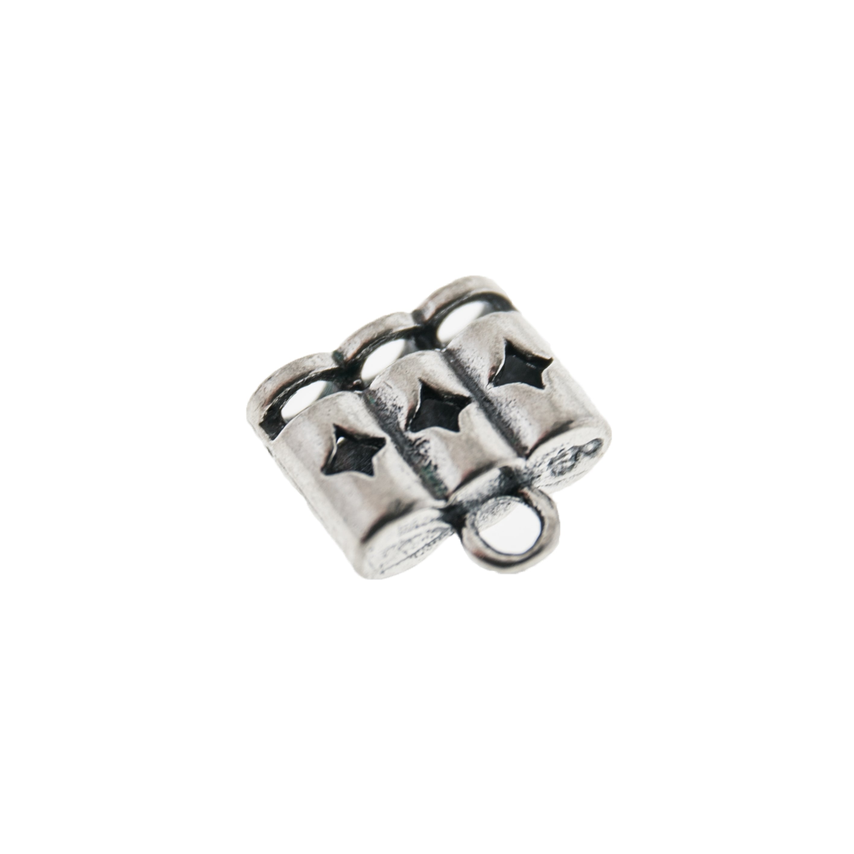 Sterling Silver Fancy Slider Bead with Ring