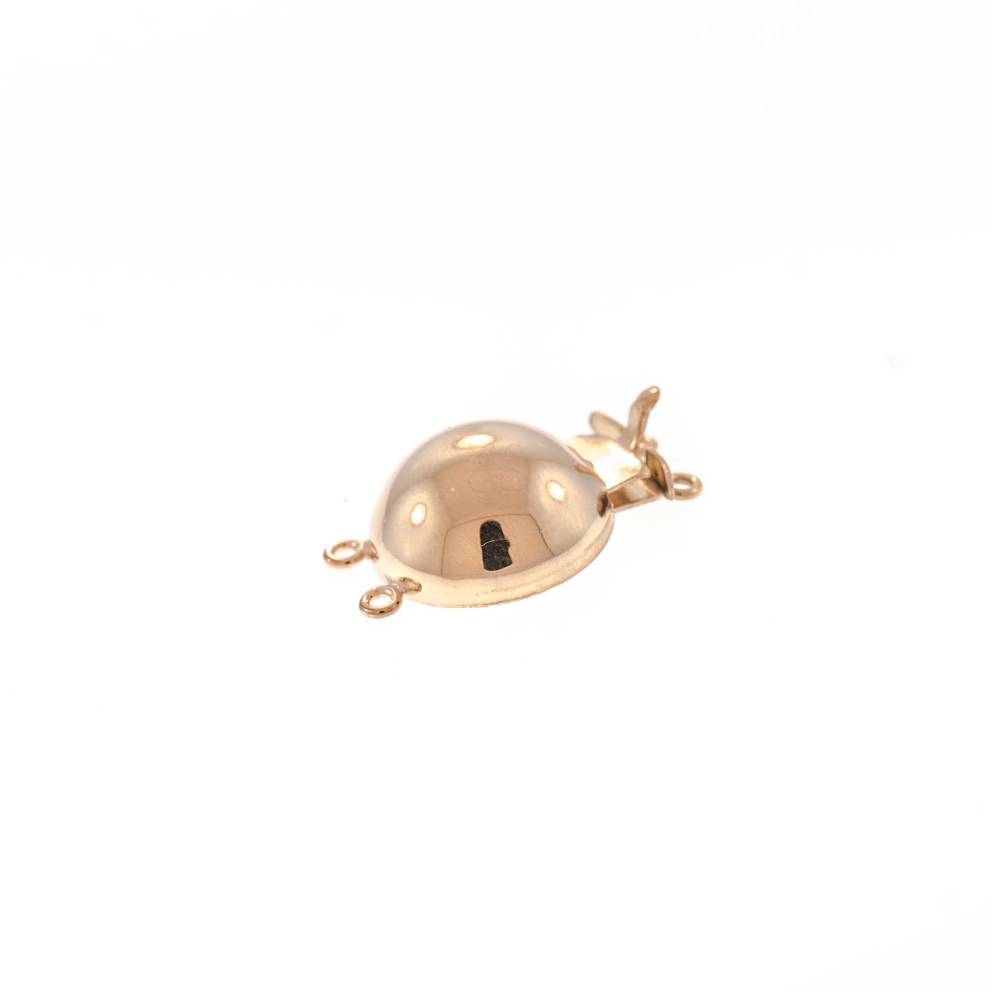 14/20 Yellow Gold-Filled 2 Strand Half Round Ball Solid Lock