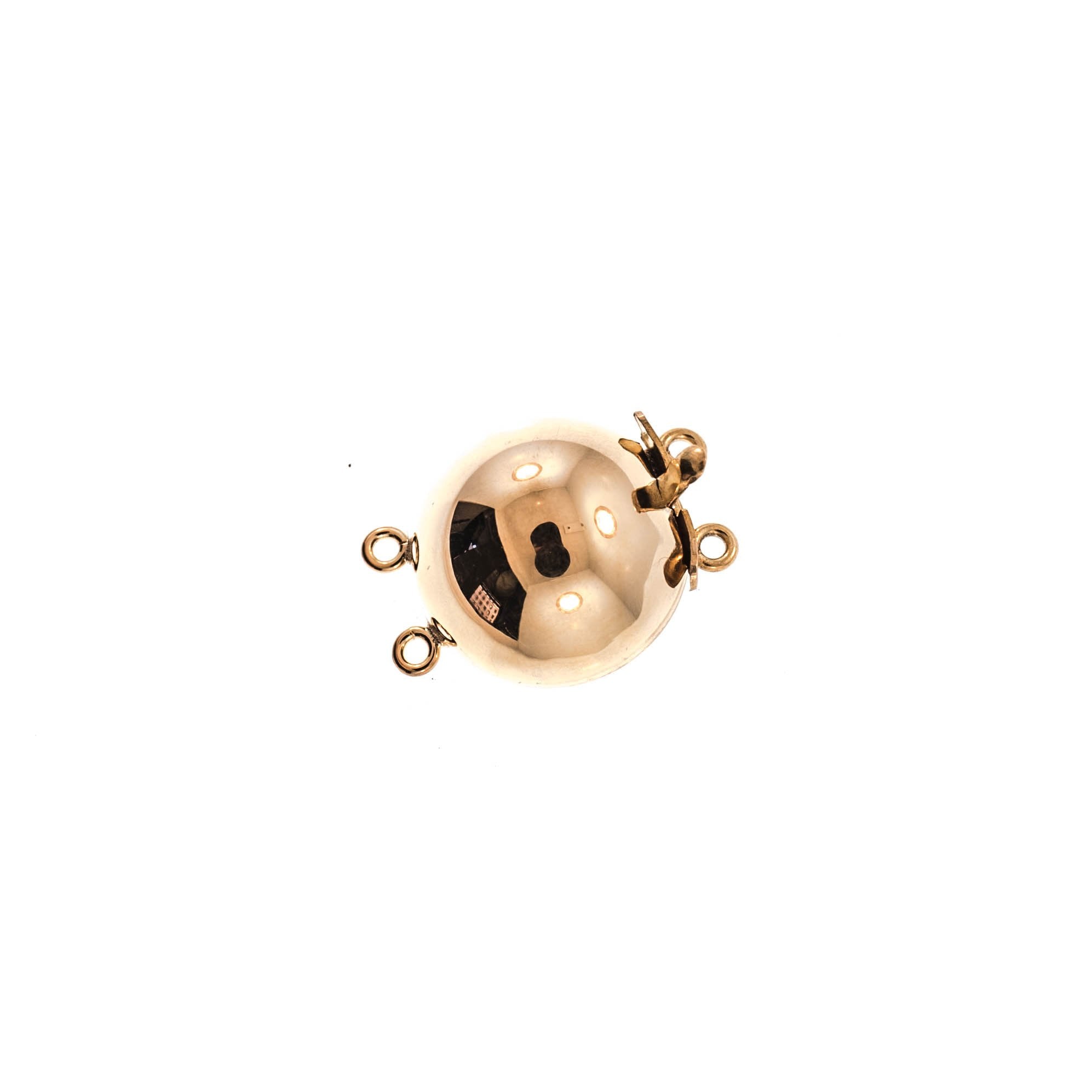 14/20 Yellow Gold-Filled 2 Strand Half Round Ball Solid Lock