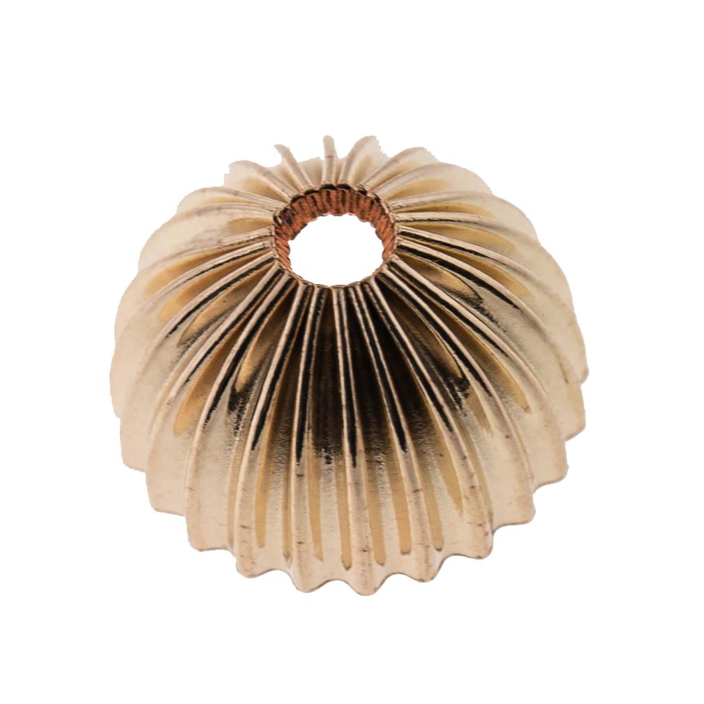 14/20 Yellow Gold-Filled Corrugated End Cap