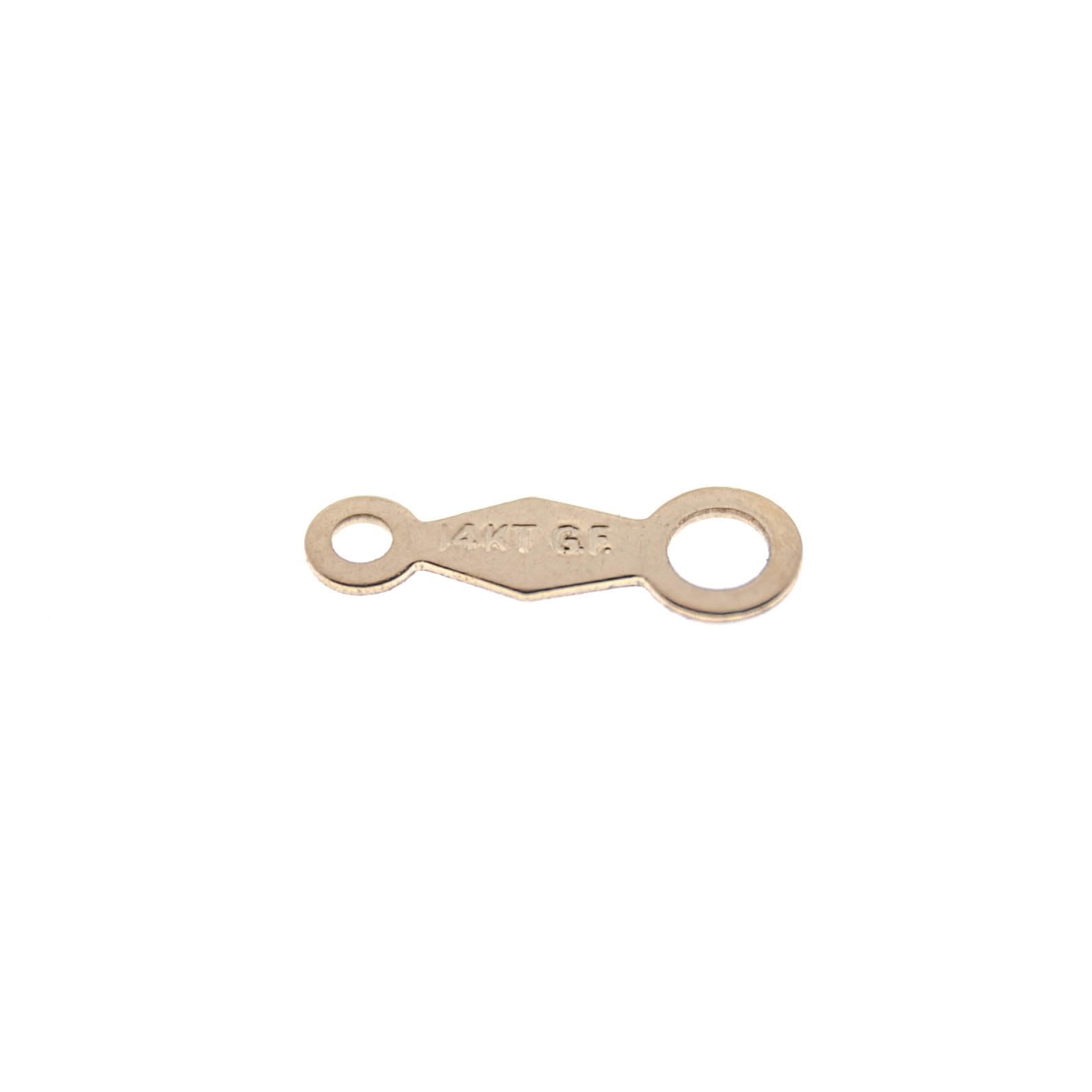 14/20 Yellow Gold-Filled Open Ring Chain Tag