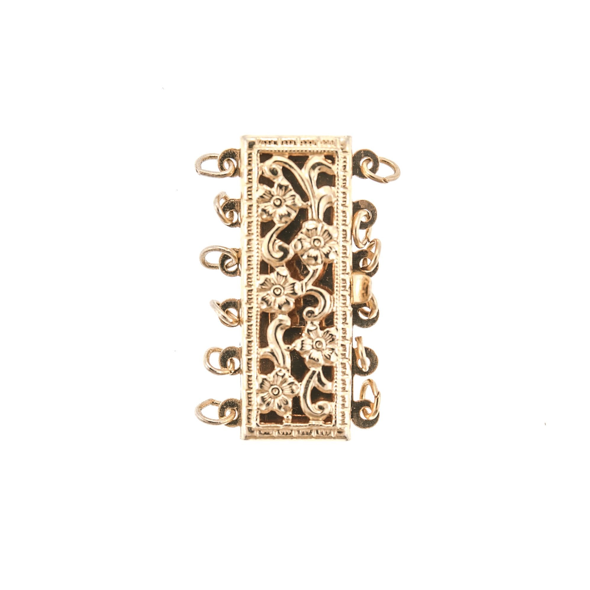 Gold Plated Filigree 6 Strand Lock