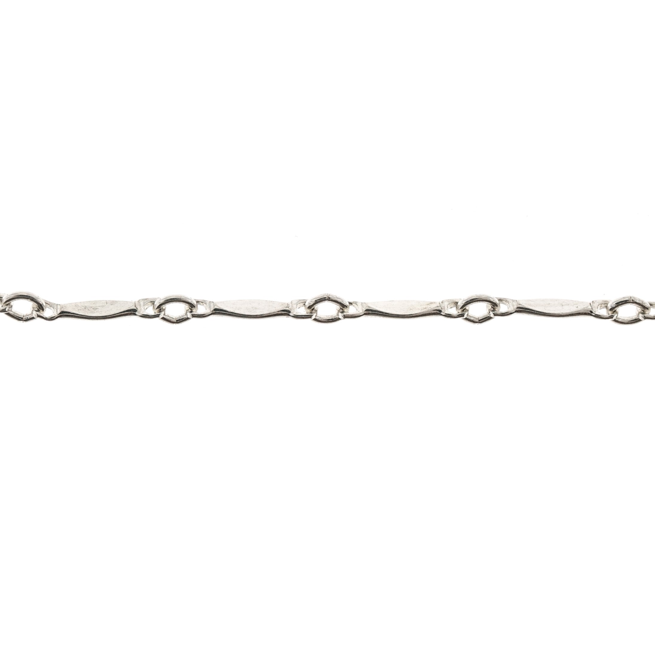 Sterling Silver 1.4MM Dapped Bar Chain