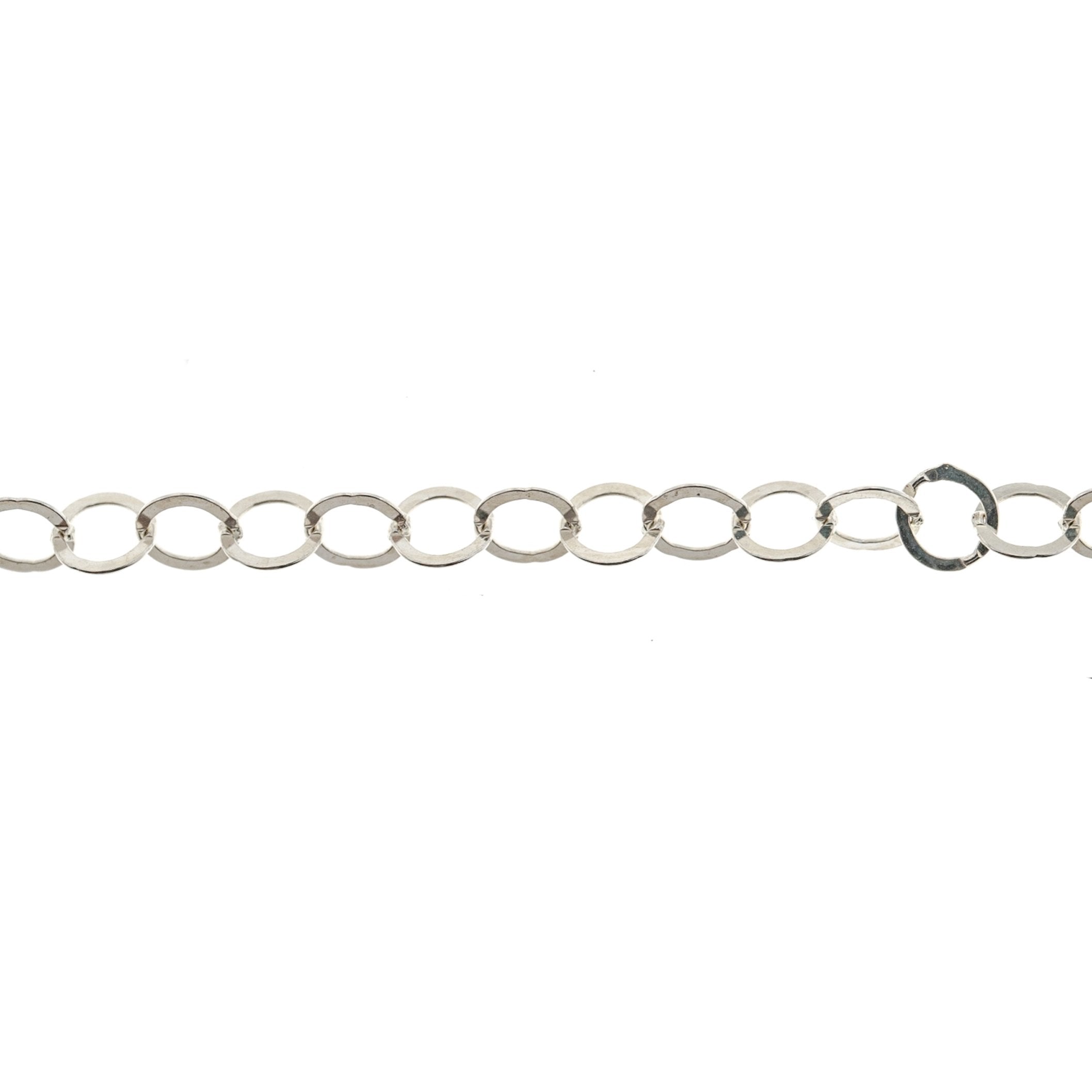 Sterling Silver 3.4MM Flat Round Cable Chain