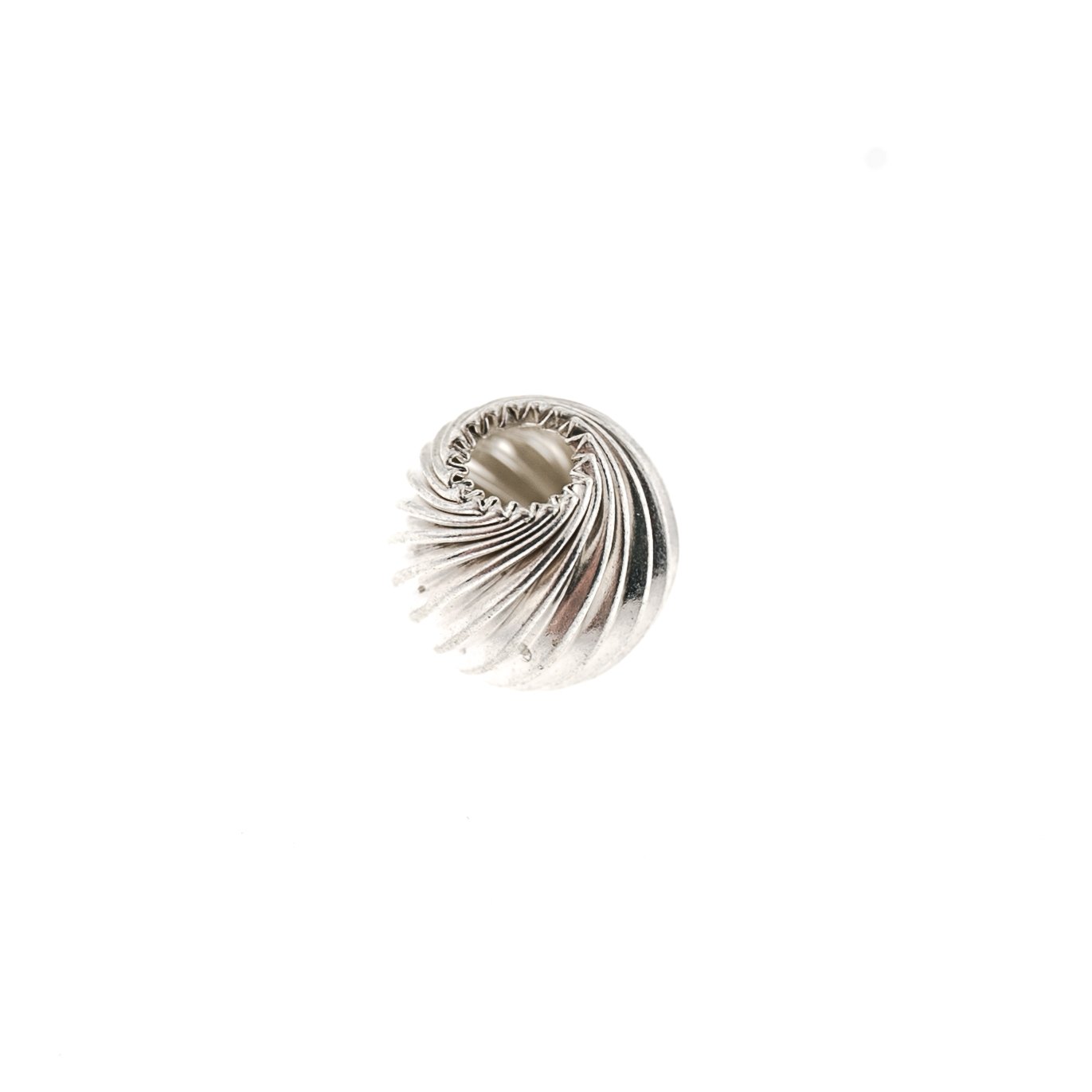 Sterling Silver Corrugated Twist Bead