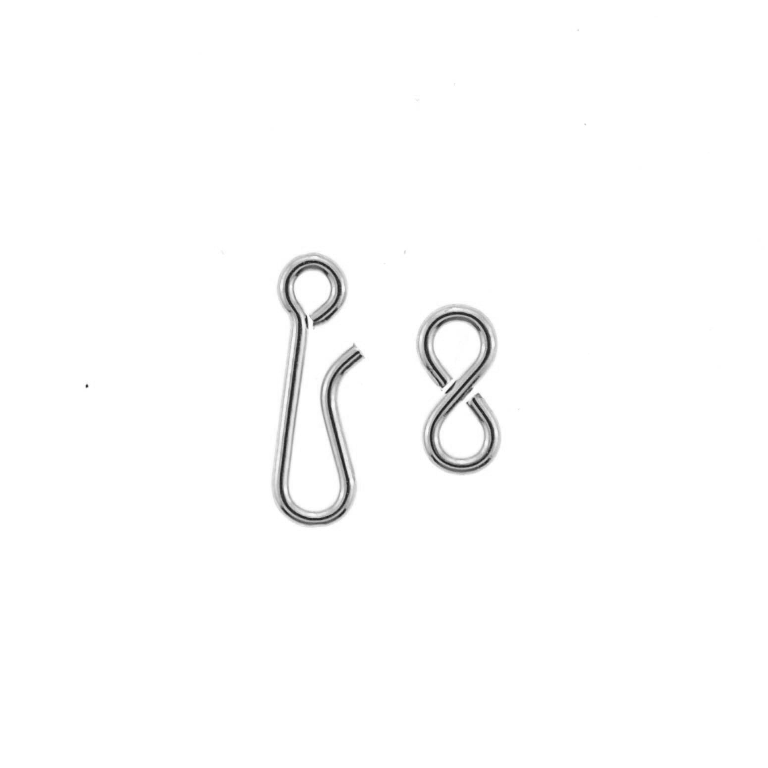 Sterling Silver Hook & Eye Clasp