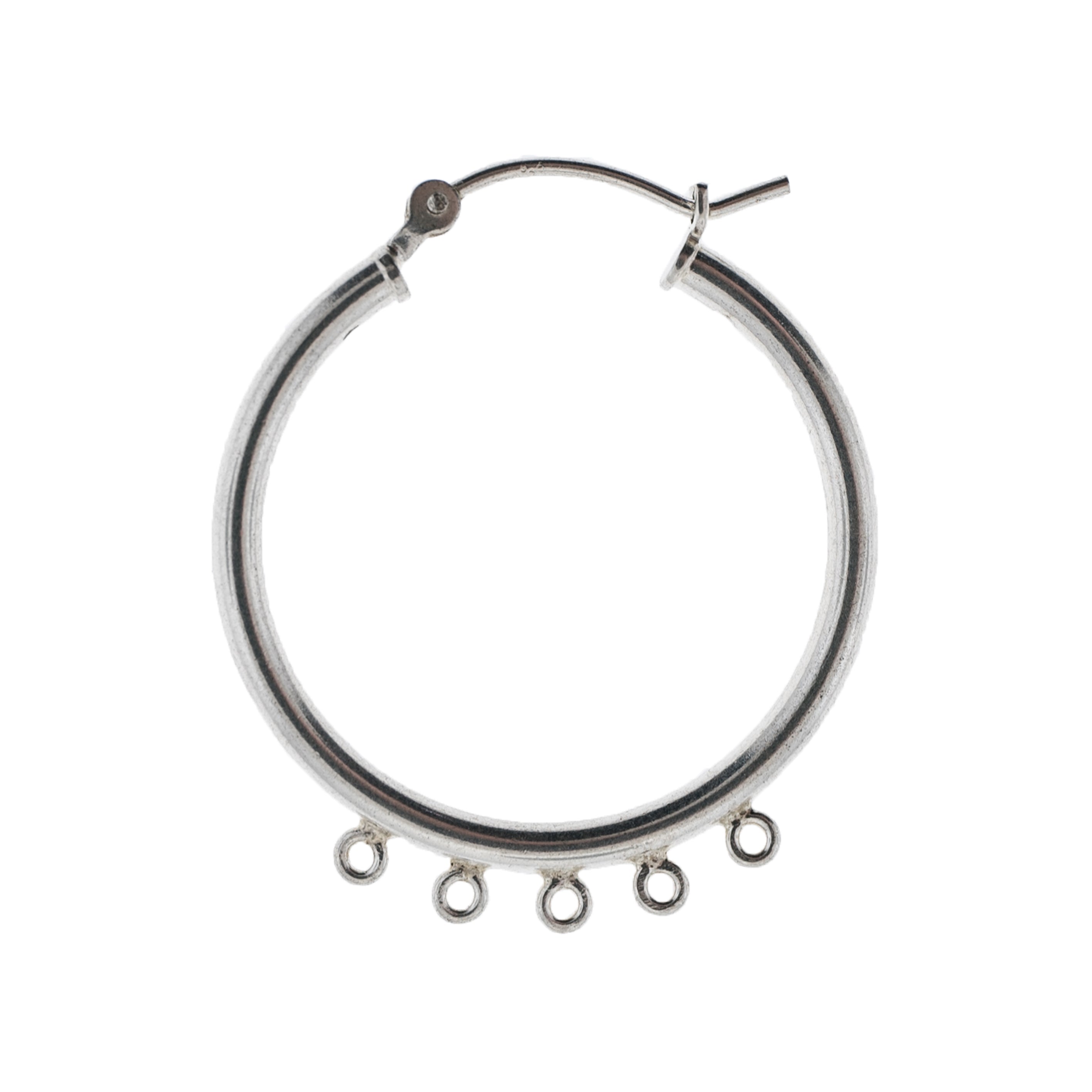 Sterling Silver Hoops with Rings