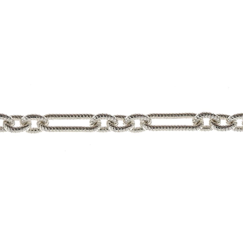 Sterling Silver Long & Short Cable Chain