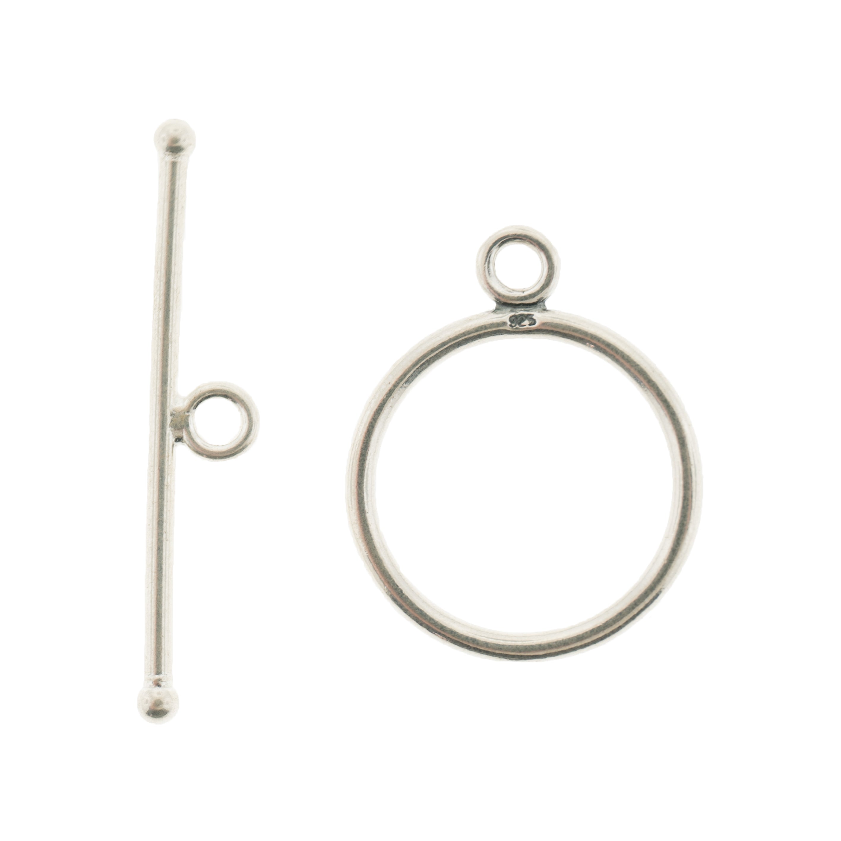 Sterling Silver Round Toggle