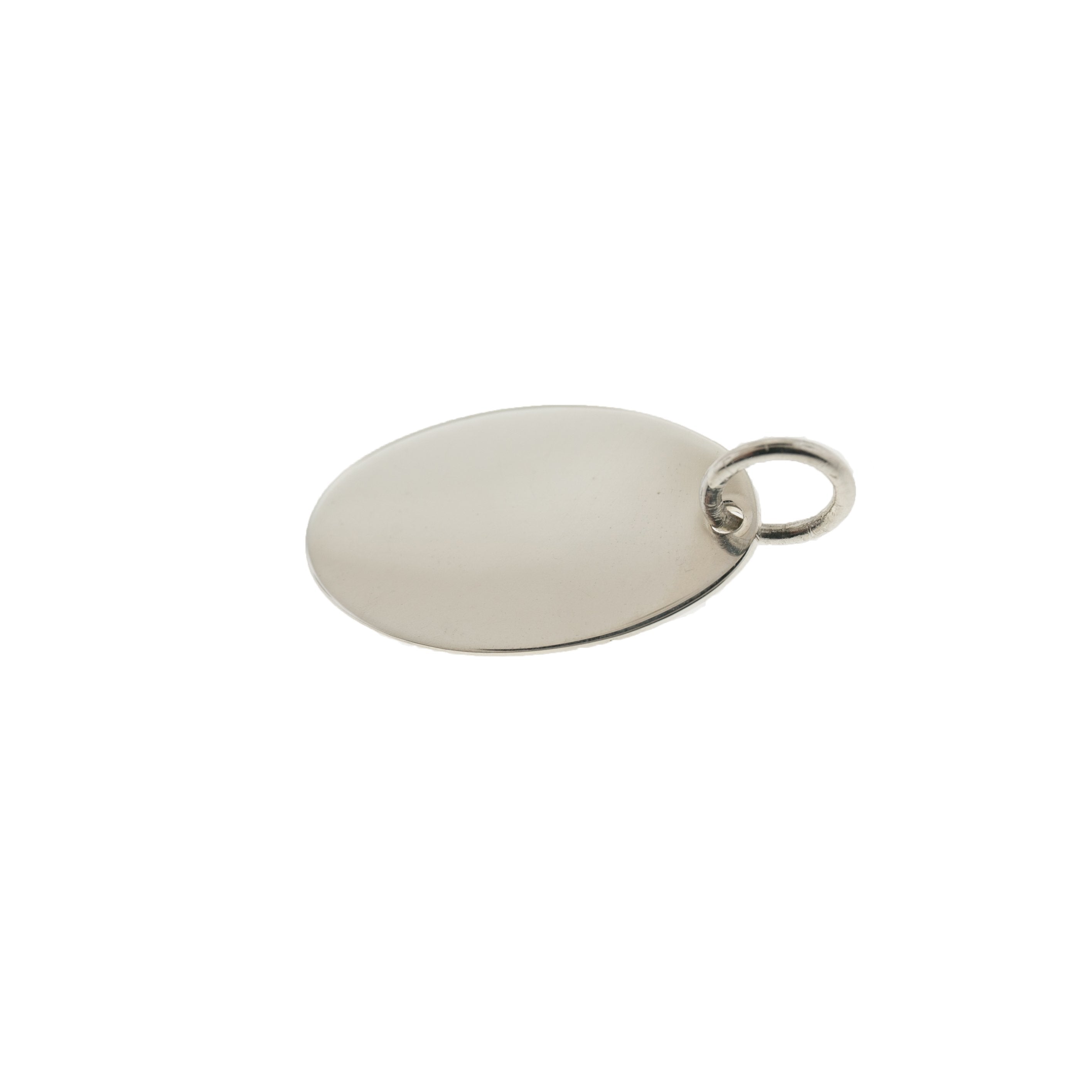 Sterling Silver Small Plain Oval Tag
