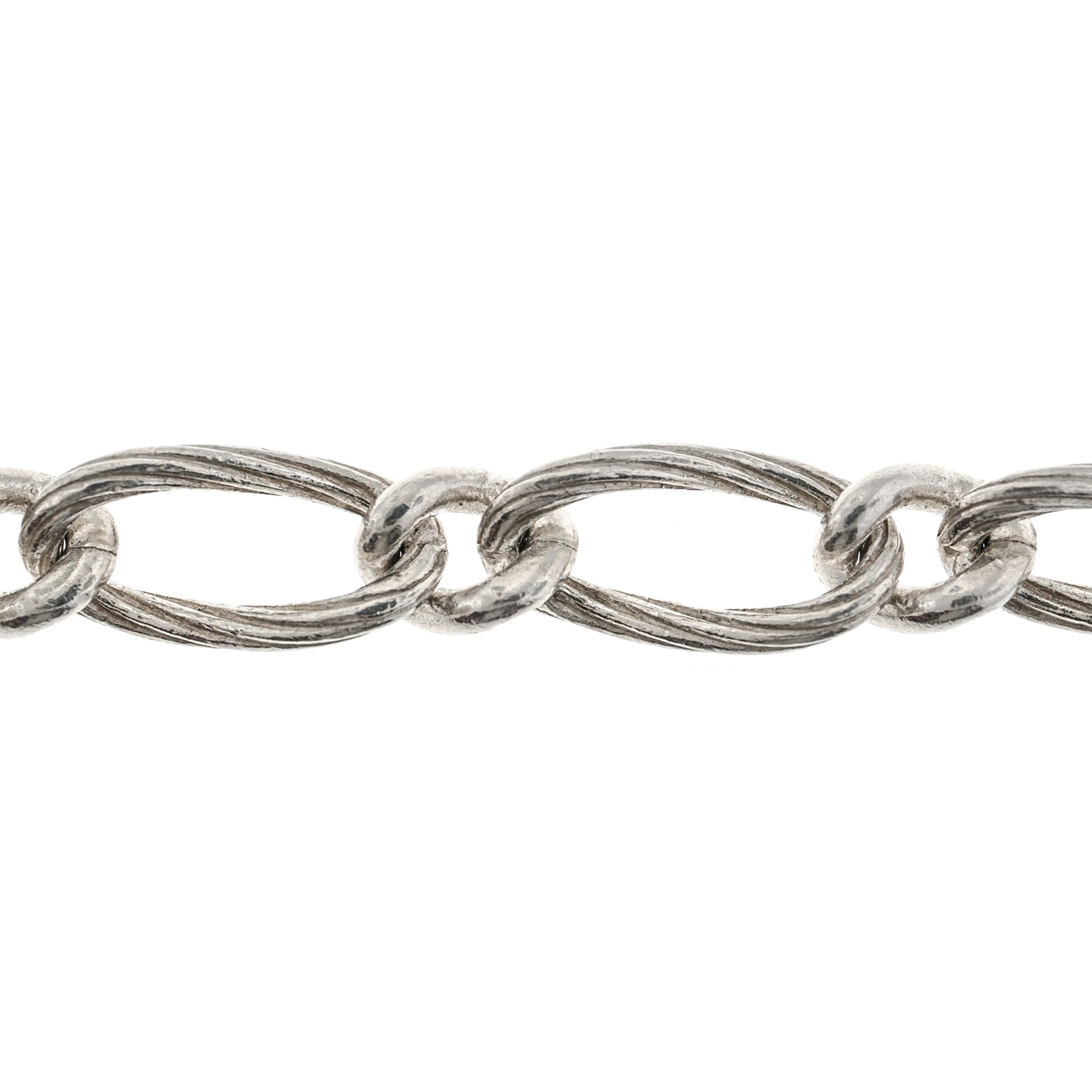 Sterling Silver 7MM Figaro Chain