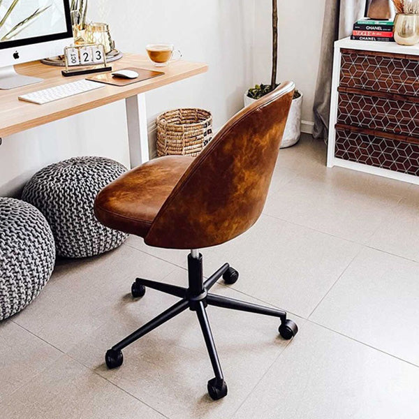 faux leather desk chair
