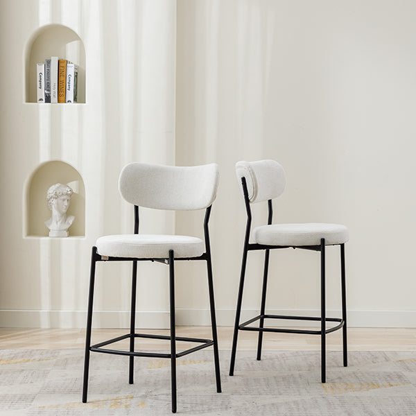fabric bar counter stools with backrest