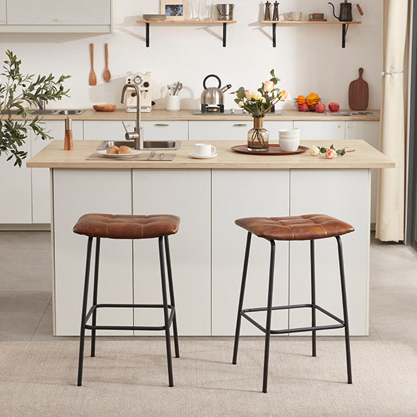 duhome faux leather counter stools