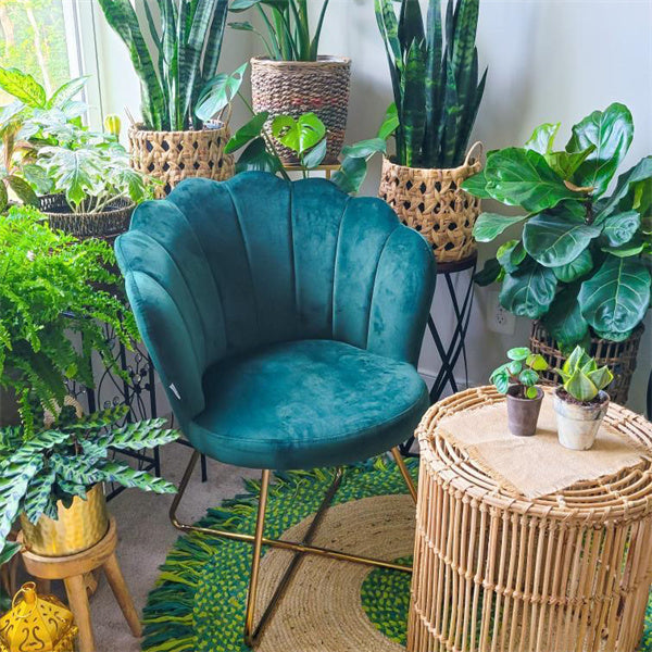 green accent chair