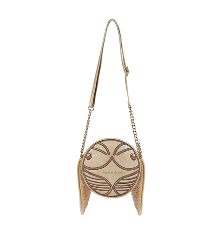 golden snitch cross body bag