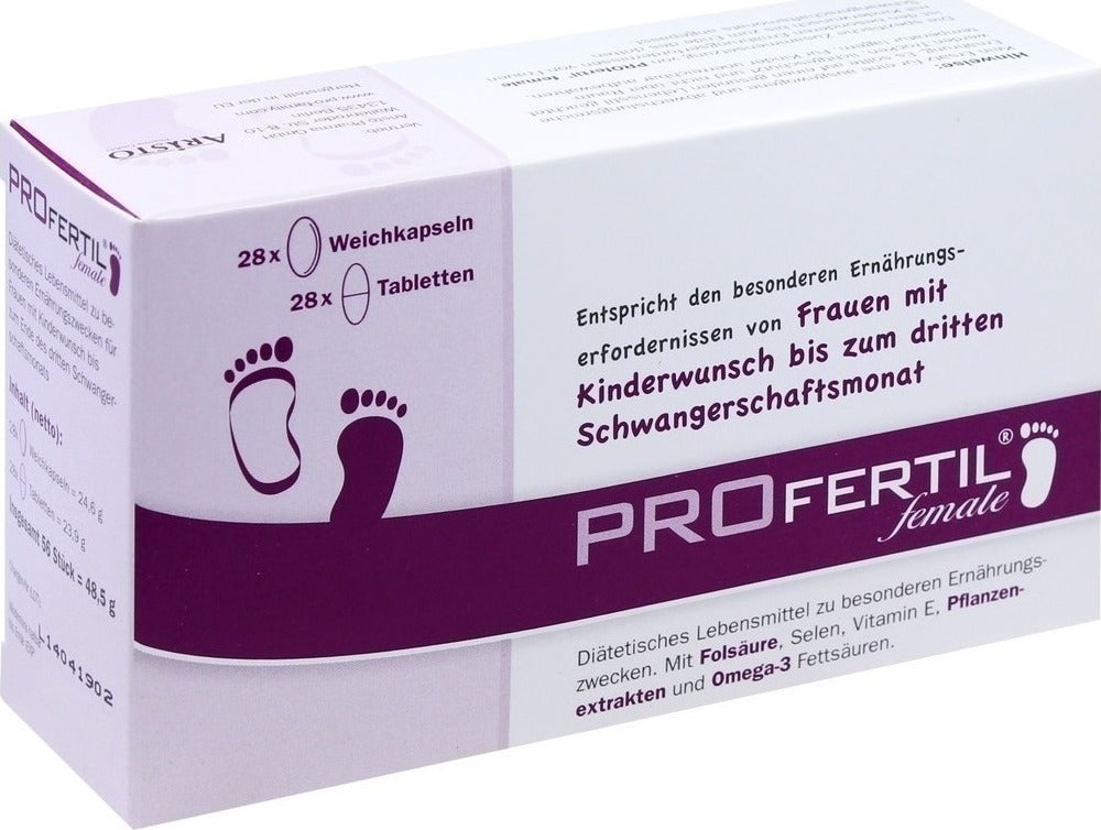 Profertil Female (NEW COMPOSITION) Treatment for 1 month 28 softgels + 28tabs