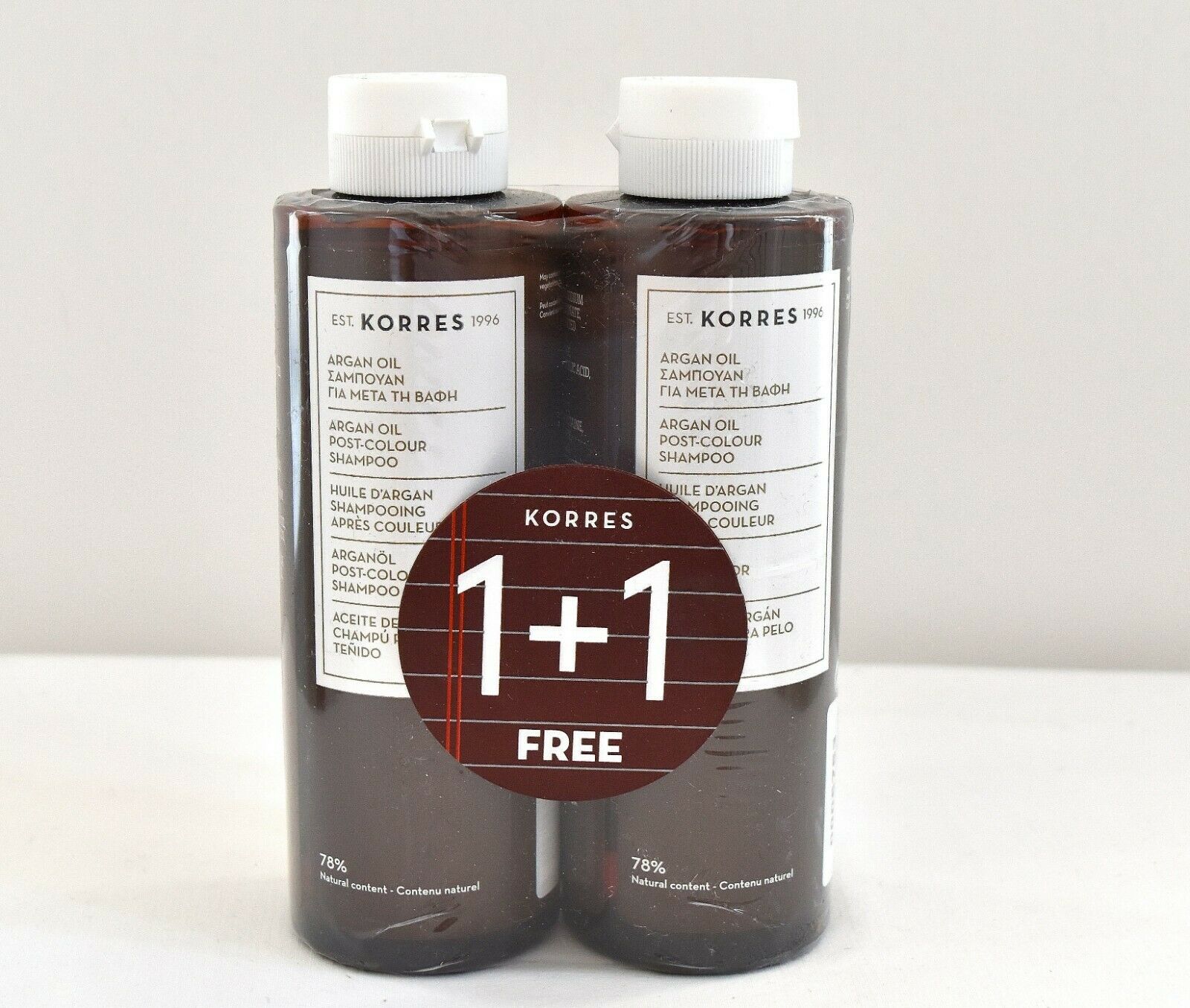 Korres Shampoo 1+1 Free (2x250 ml - 2x8.45 Fl Oz) Choose Your Type