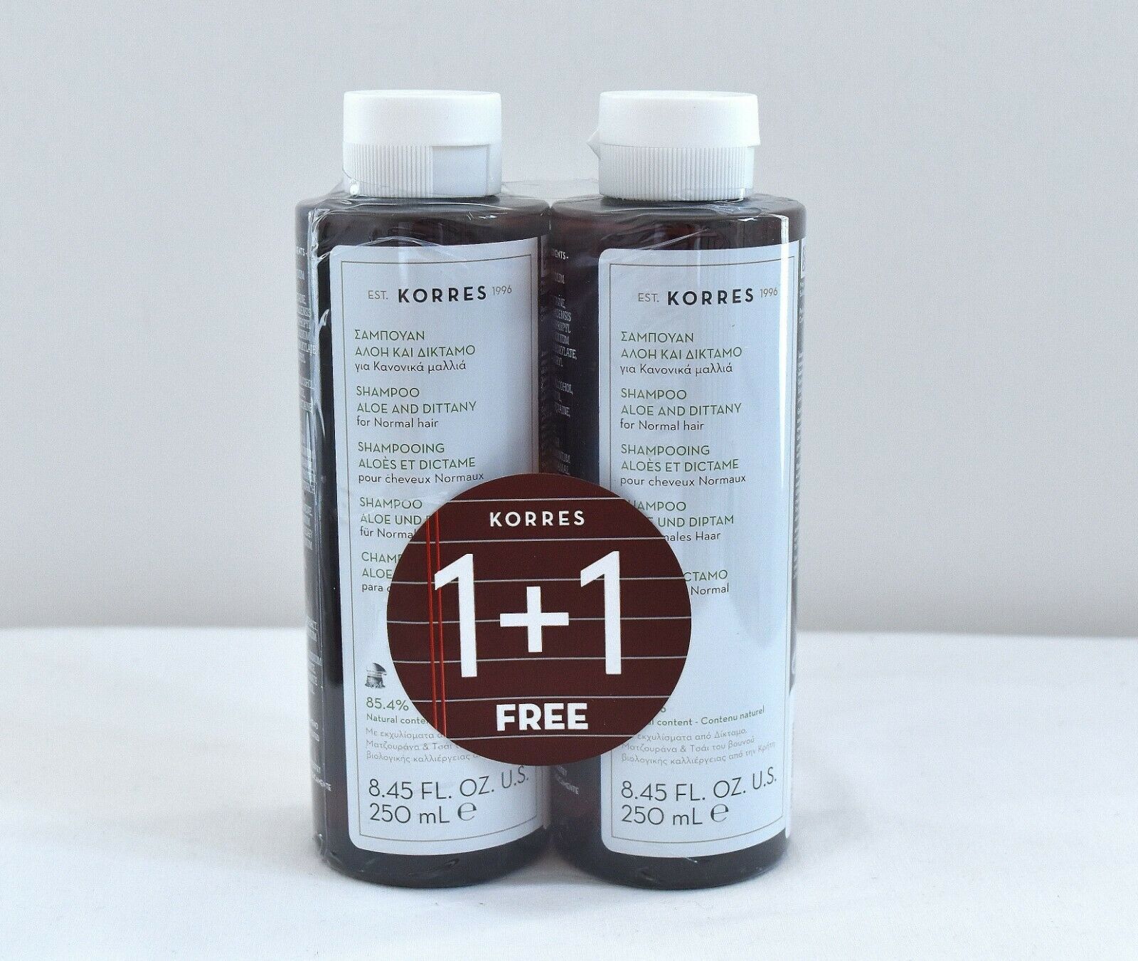 Korres Shampoo 1+1 Free (2x250 ml - 2x8.45 Fl Oz) Choose Your Type