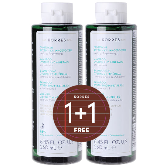 Korres Cystine & Minerals Anti-Hair Loss Shampoo for Men 2x250ml