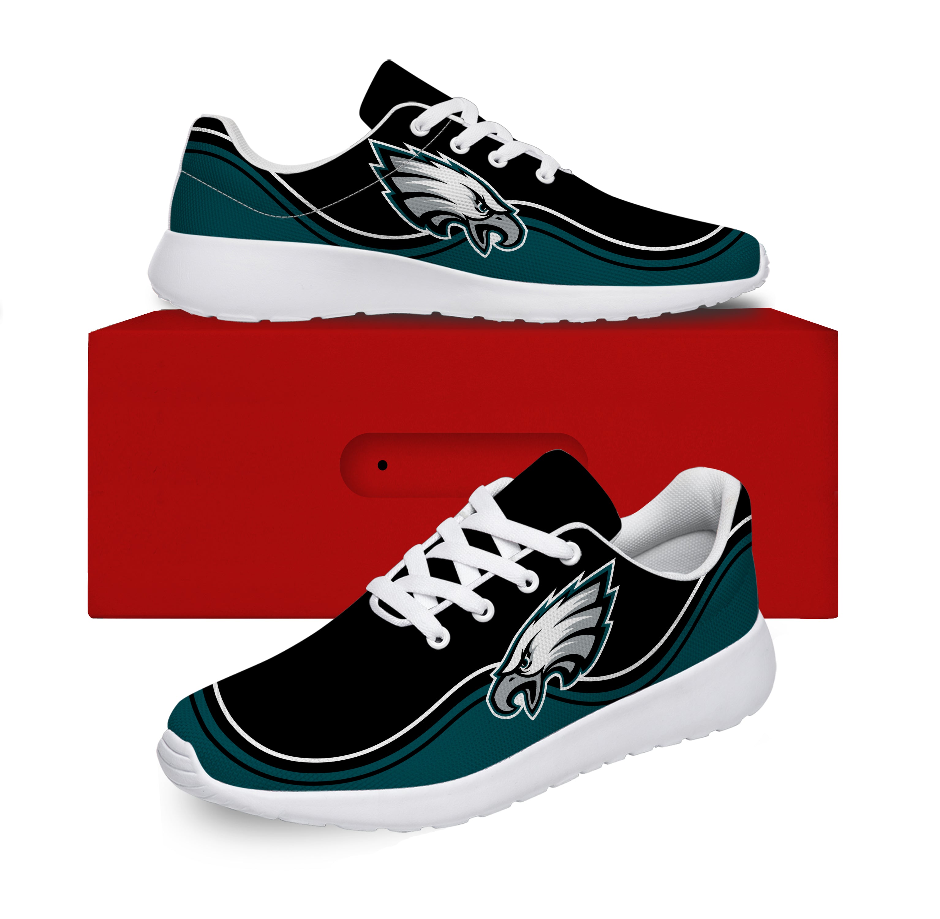 Philadelphia Eagles Tennis Shoes Football Team Mens Womens Sneakers ...