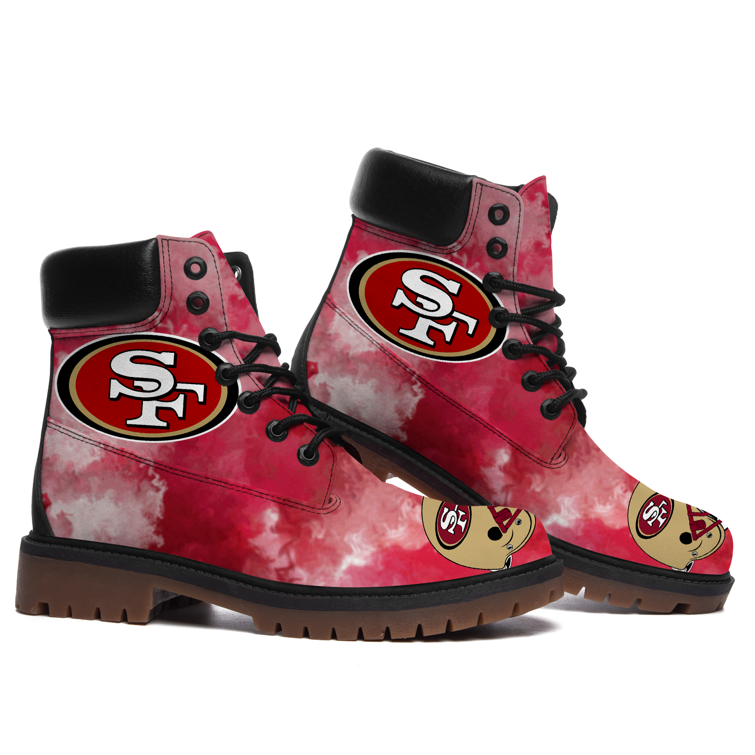 San Francisco 49ers Helmet Leather Boots Halloween Pumpkin San Francisco 49ers Helmet Leather Boots Halloween Pumpkin