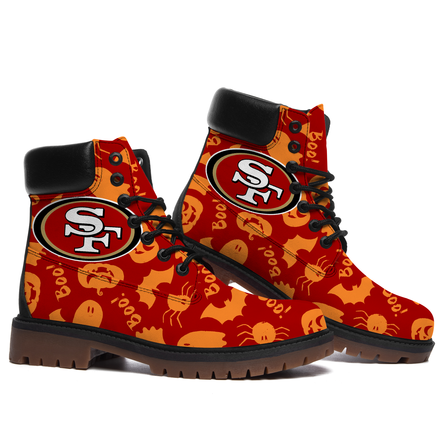 San Francisco 49ers Helmet Leather Boots Halloween Pumpkin San Francisco 49ers Helmet Leather Boots Halloween Pumpkin