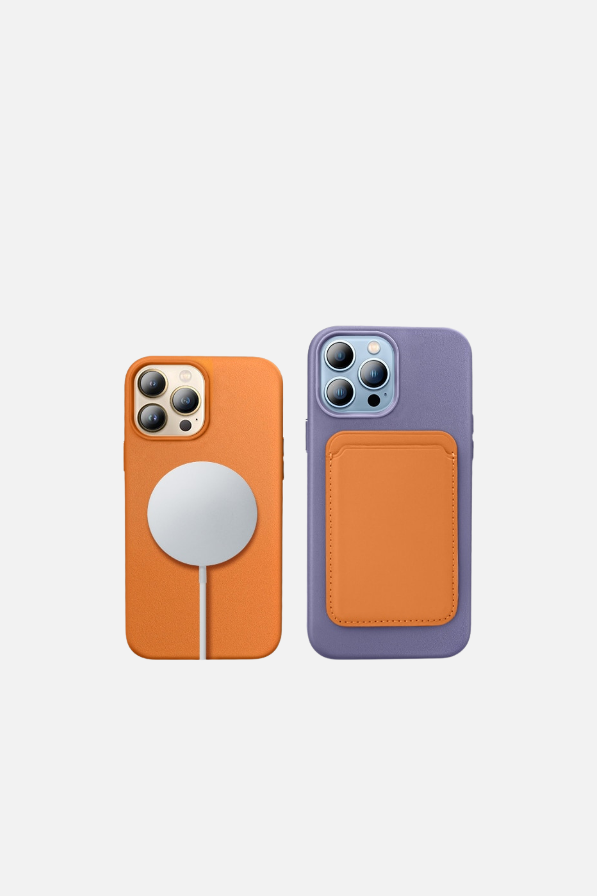 Leather Magnetic iPhone Case with Animation For MagSafe Wisteria