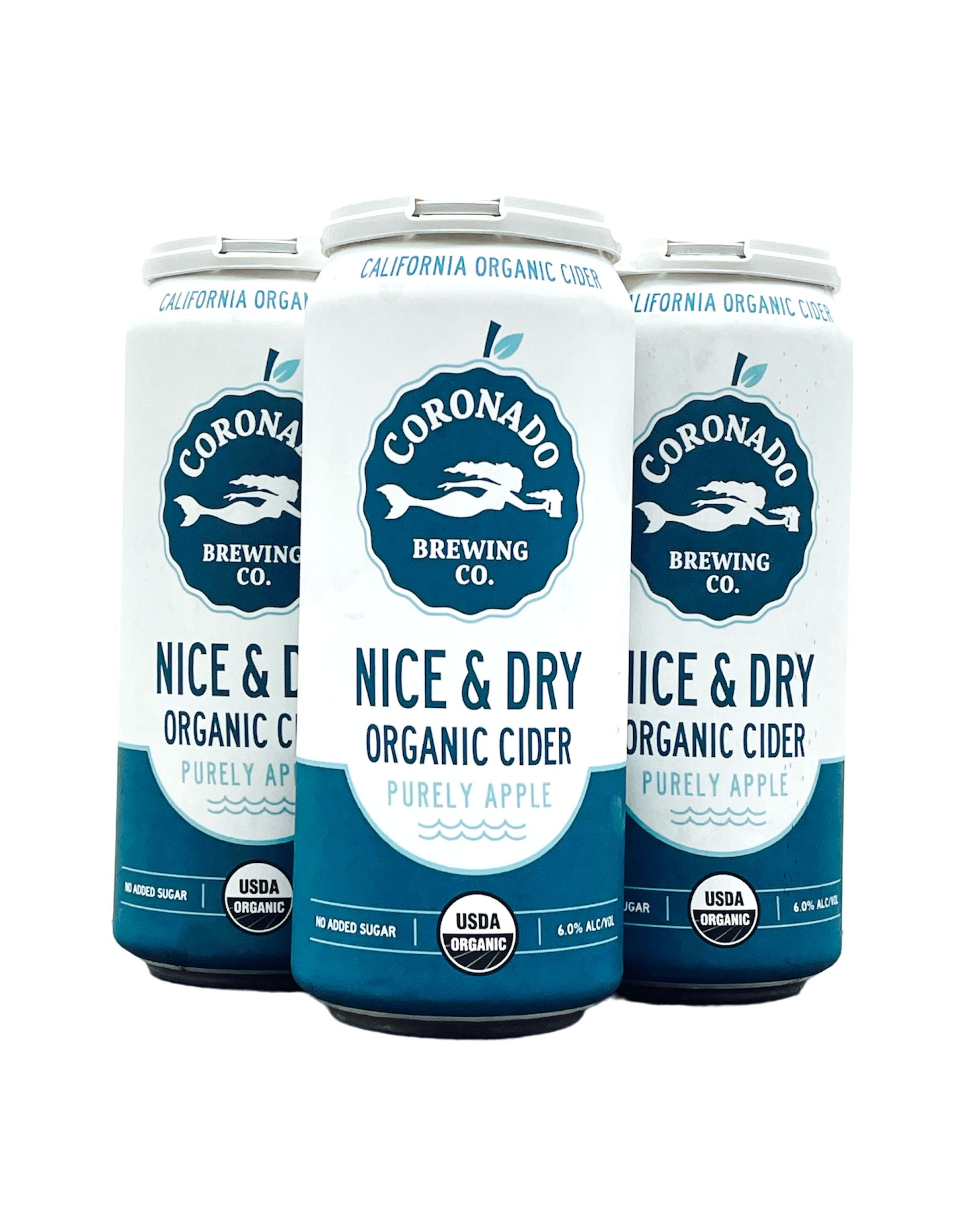 Coronado Brewing Nice & Dry Organic Cider Purely Apple
