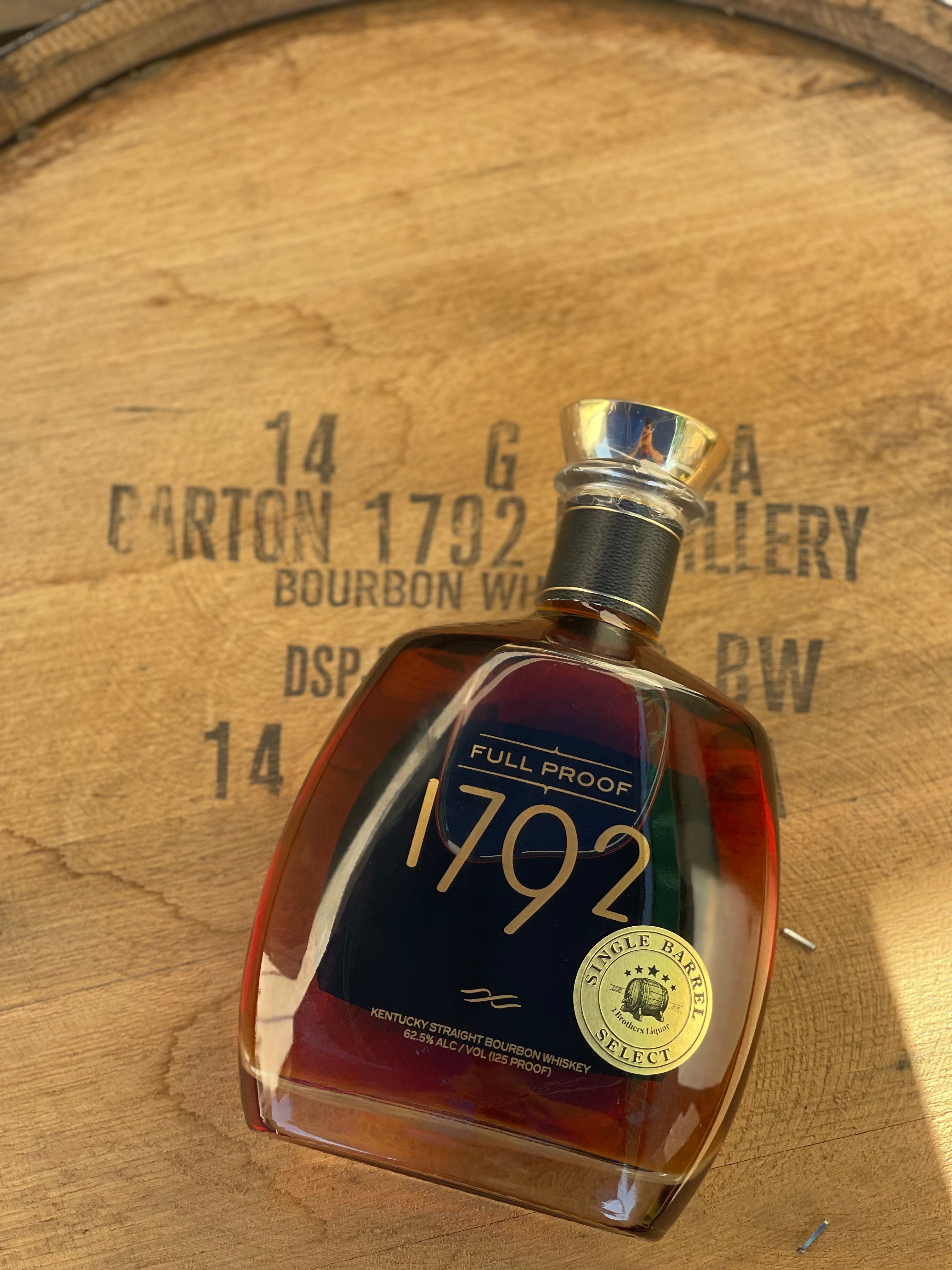 1792 Full Proof Single Barrel Select Whiskey By 3 Brothers Liquor