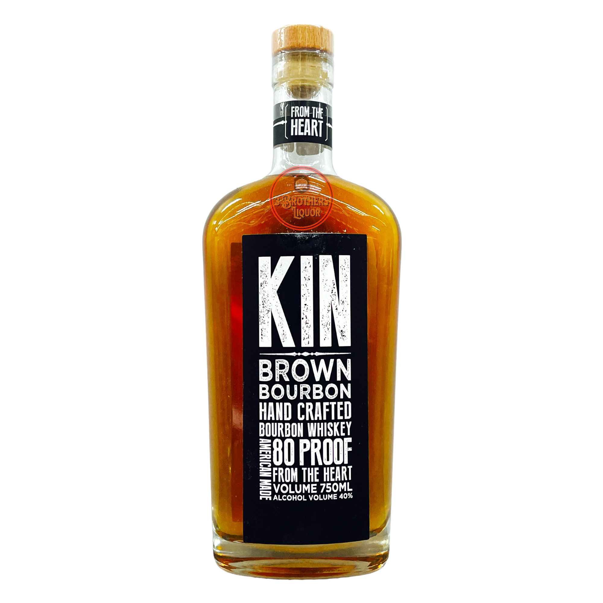 Kin Brown Bourbon Hand Crafted Bourbon Whiskey (80 Proof)