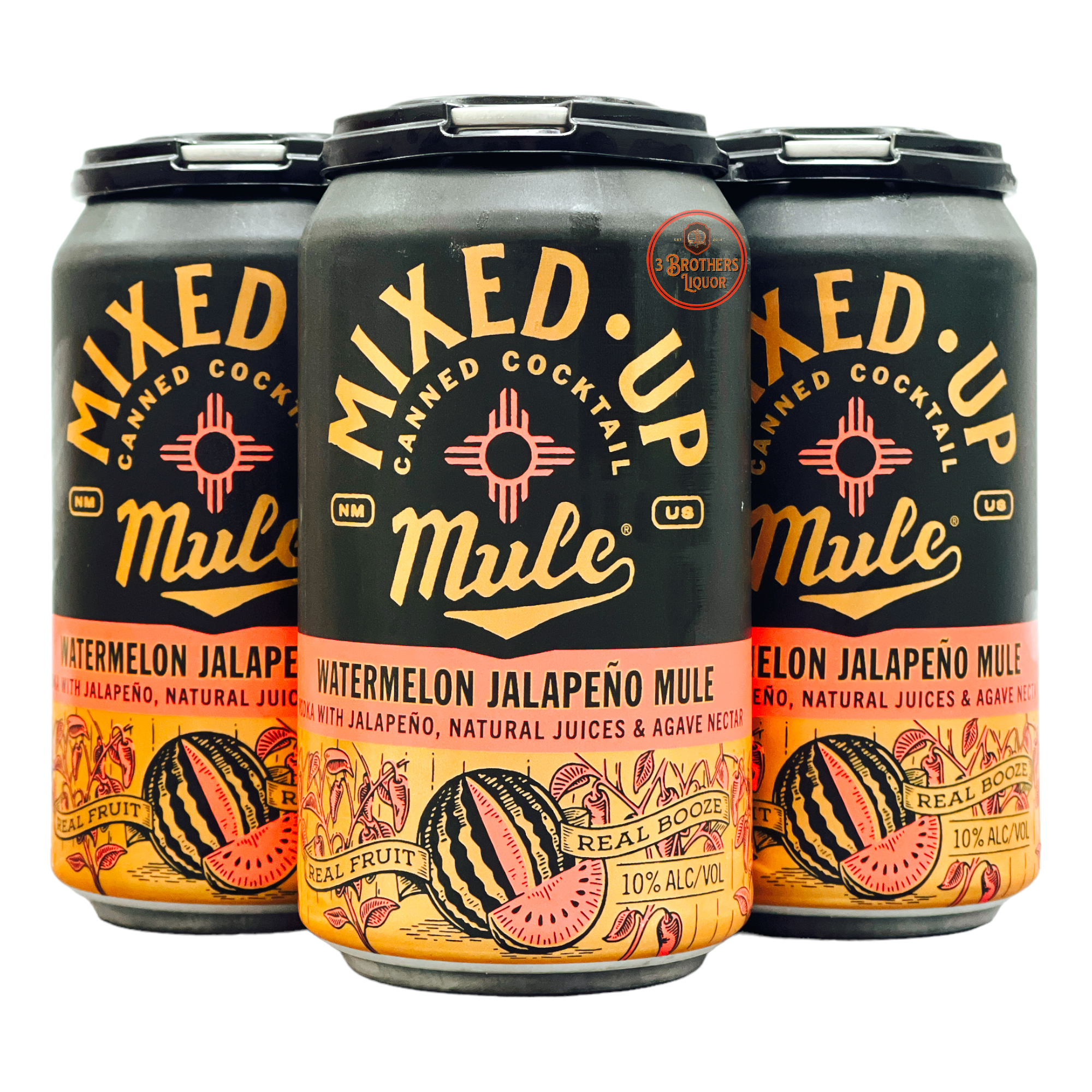 Mixed Up Watermelon Jalapeno Mule Canned Cocktails 4Pk Cans