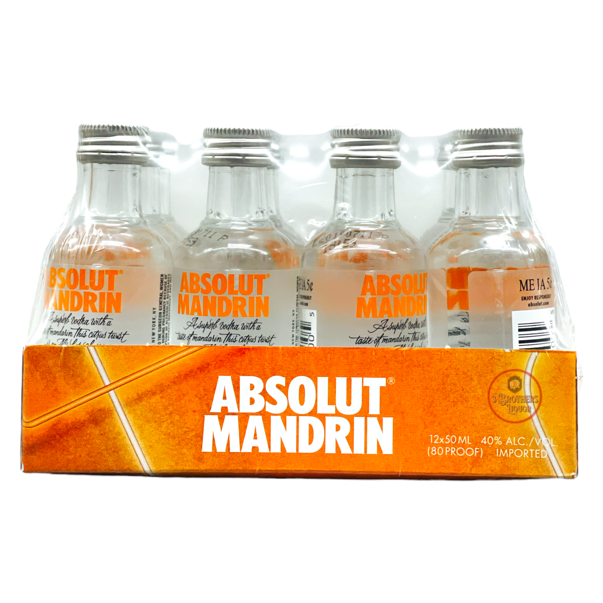 Absolut Mandrin Flavoured Vodka (12 Of 50ML)