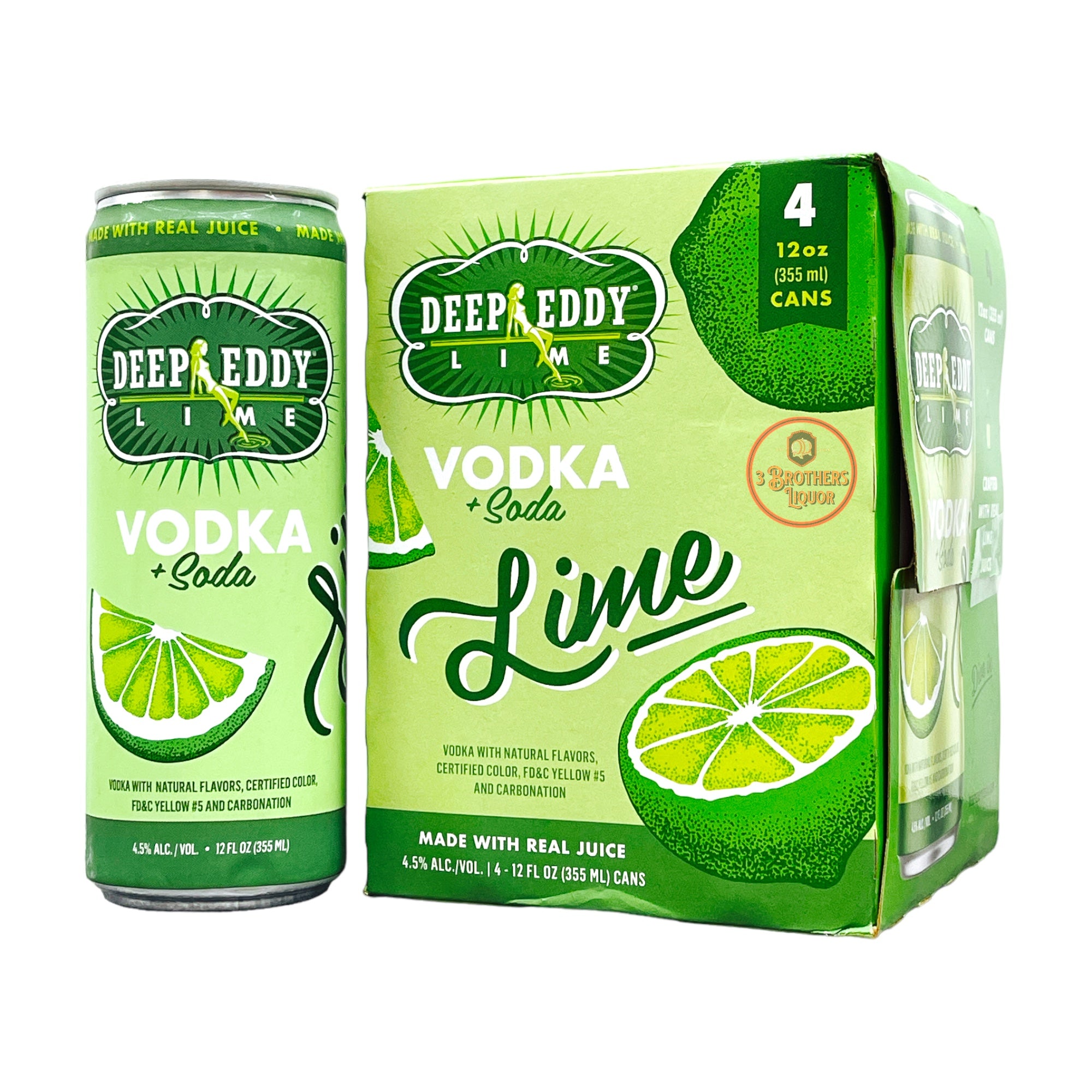 Deep Eddy Lime Vodka & Soda 4Pk Canned Cocktails