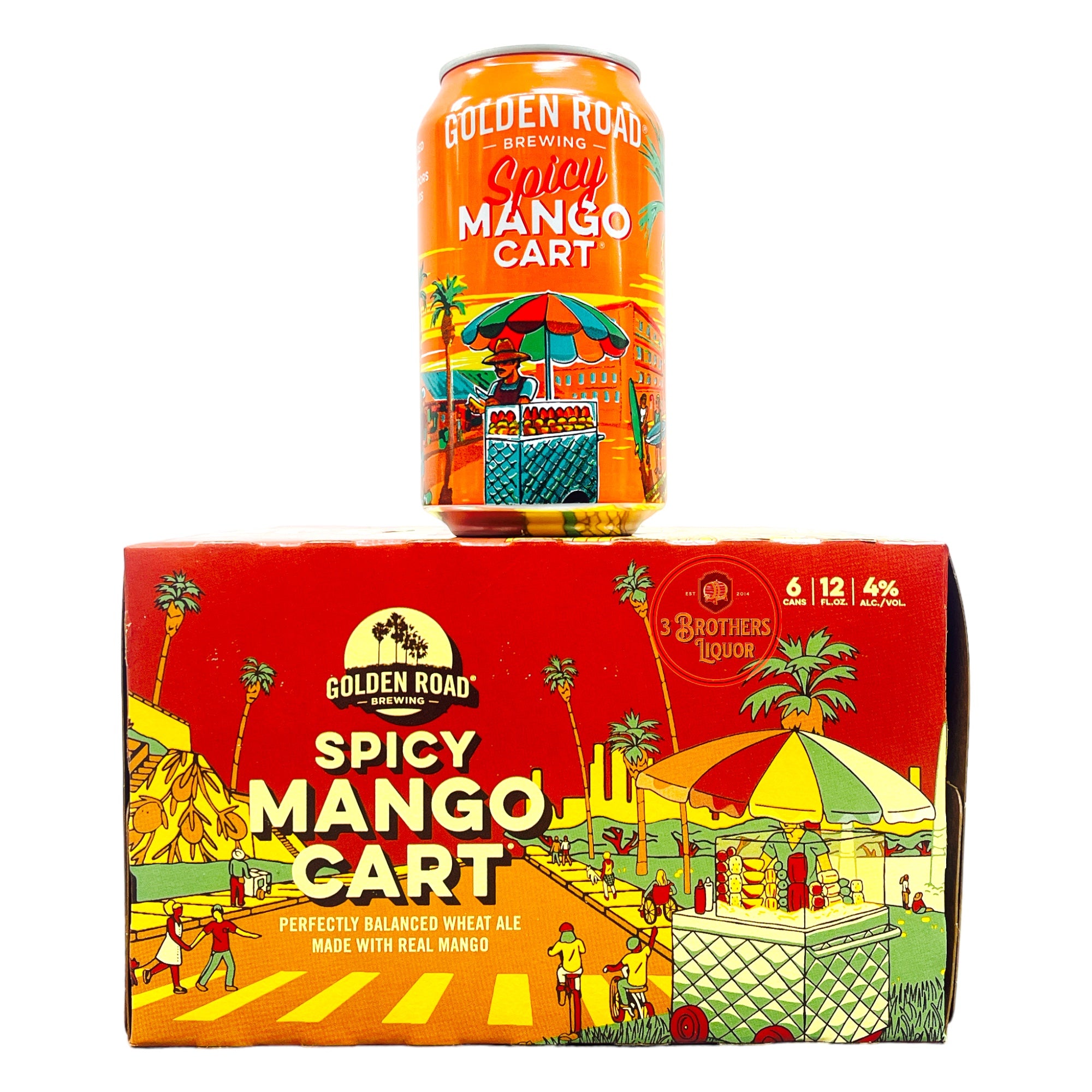 Golden Road Brewing Spicy Mango Cart Wheat Ale 6PK Cans