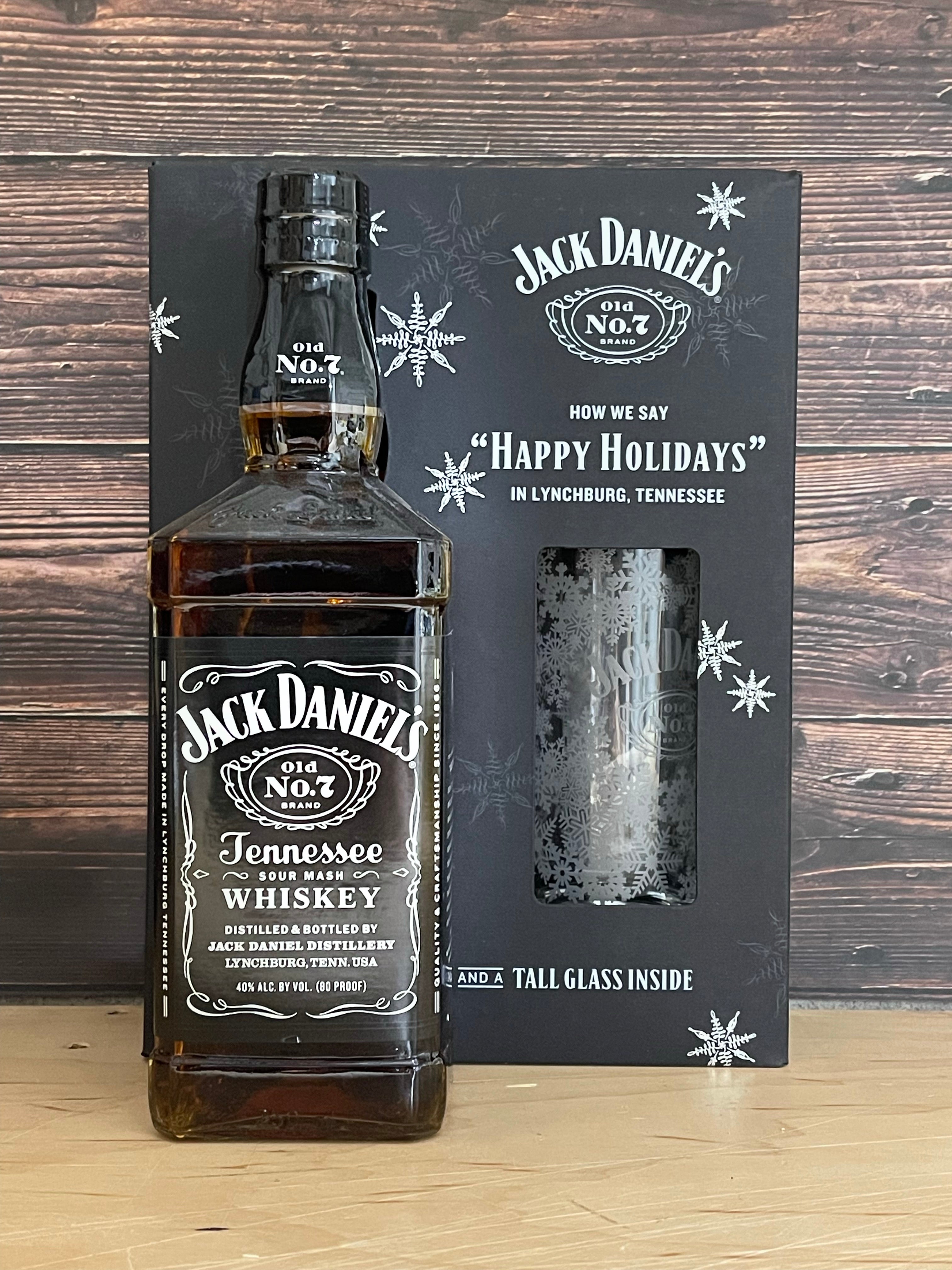 Jack Daniel Tennessee Whiskey Christmas Gift Set With Highball Glass (Limited Edition)