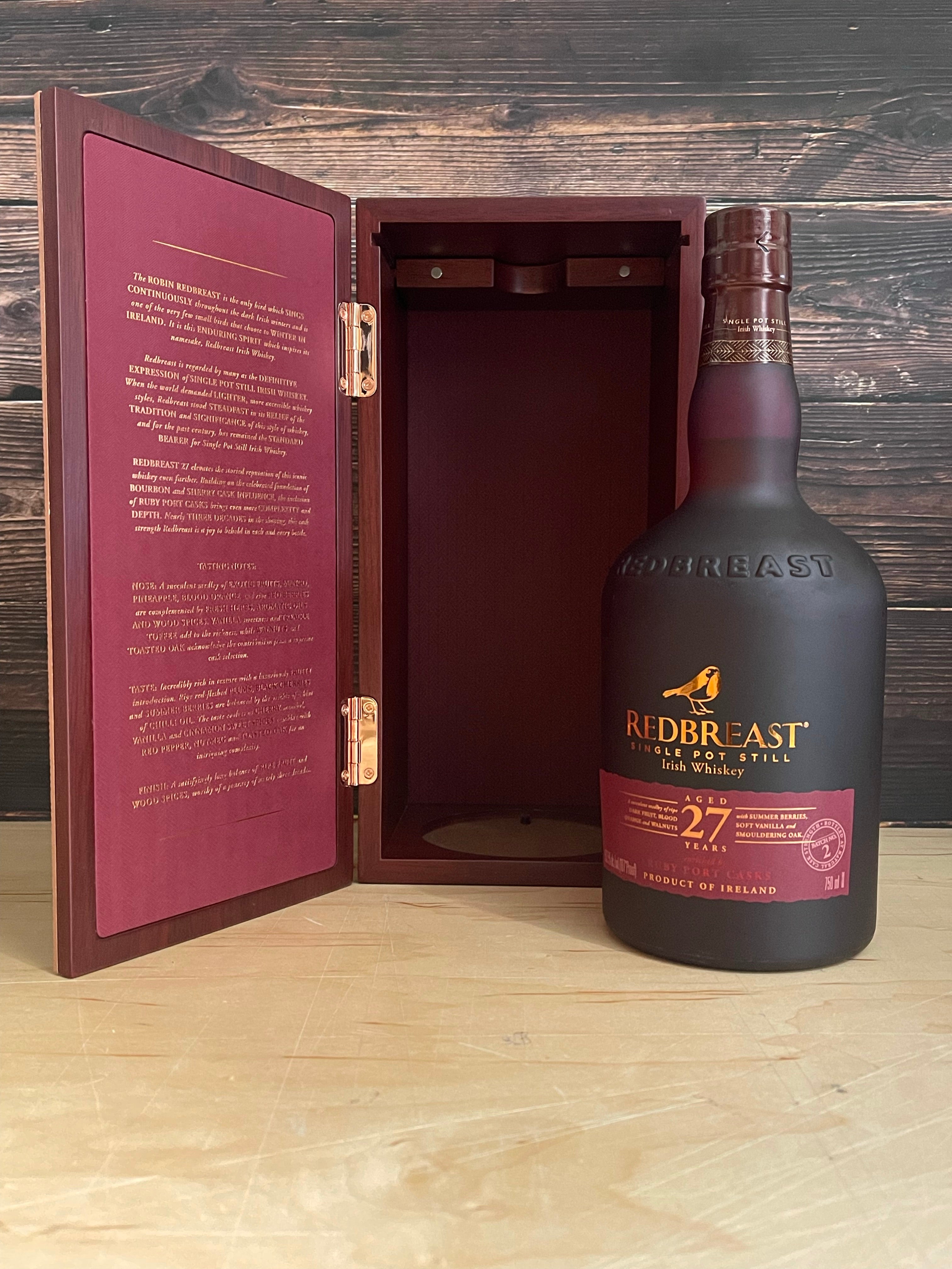 Redbreast Aged 27 Years Ruby Port Casks Single Pot Irish Whisky (2022 Edition)