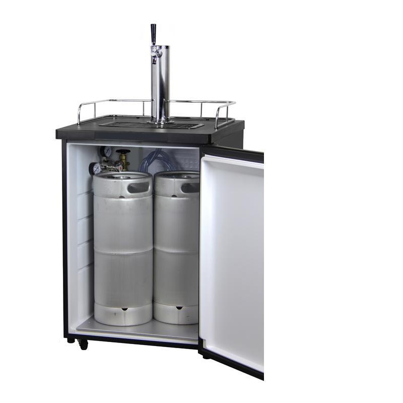 Kegco Kombucha Keg Cooler with Black Cabinet and Door